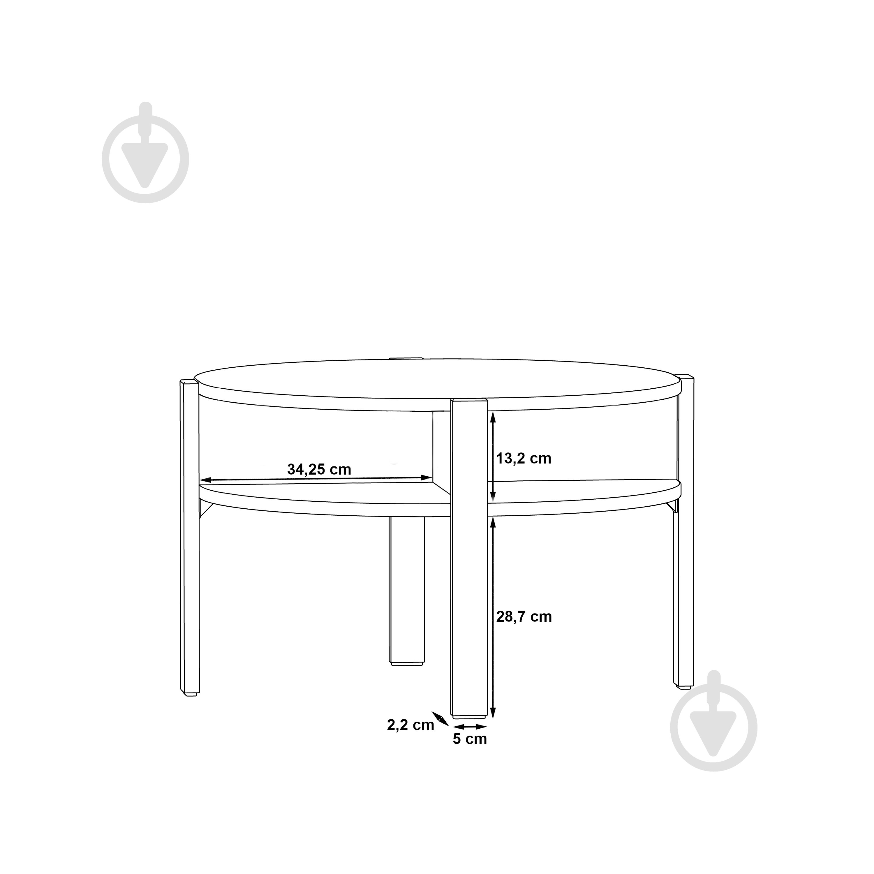 Стіл журнальний Forte Meble Tobago 744x744x455 мм чорний/ чорний (УТ0023280:Z13M Чорний) - фото 4 Стіл журнальний Forte Meble Tobago 744x744x455 мм чорний/ чорний (УТ0023280:Z13M Чорний) - фото 4