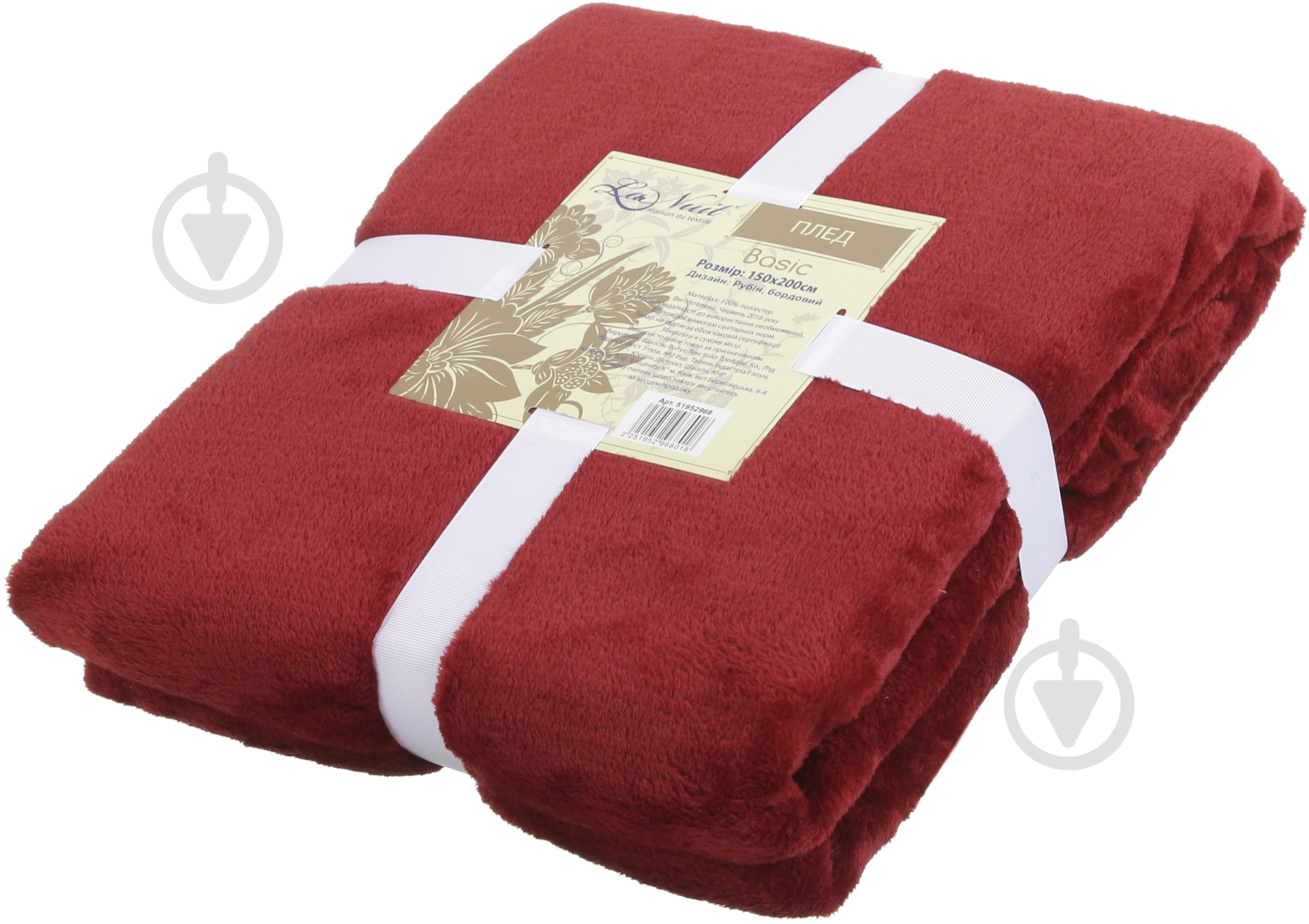 Плед Basic Рубин 200x220 см бордовый La Nuit - фото 3