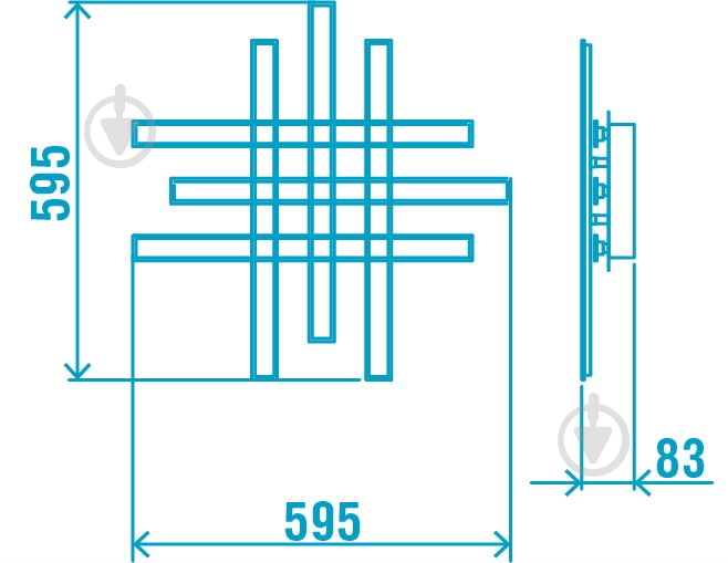 Люстра светодиодная Victoria Lighting 71,4 Вт хром Cross/PL6 - фото 2