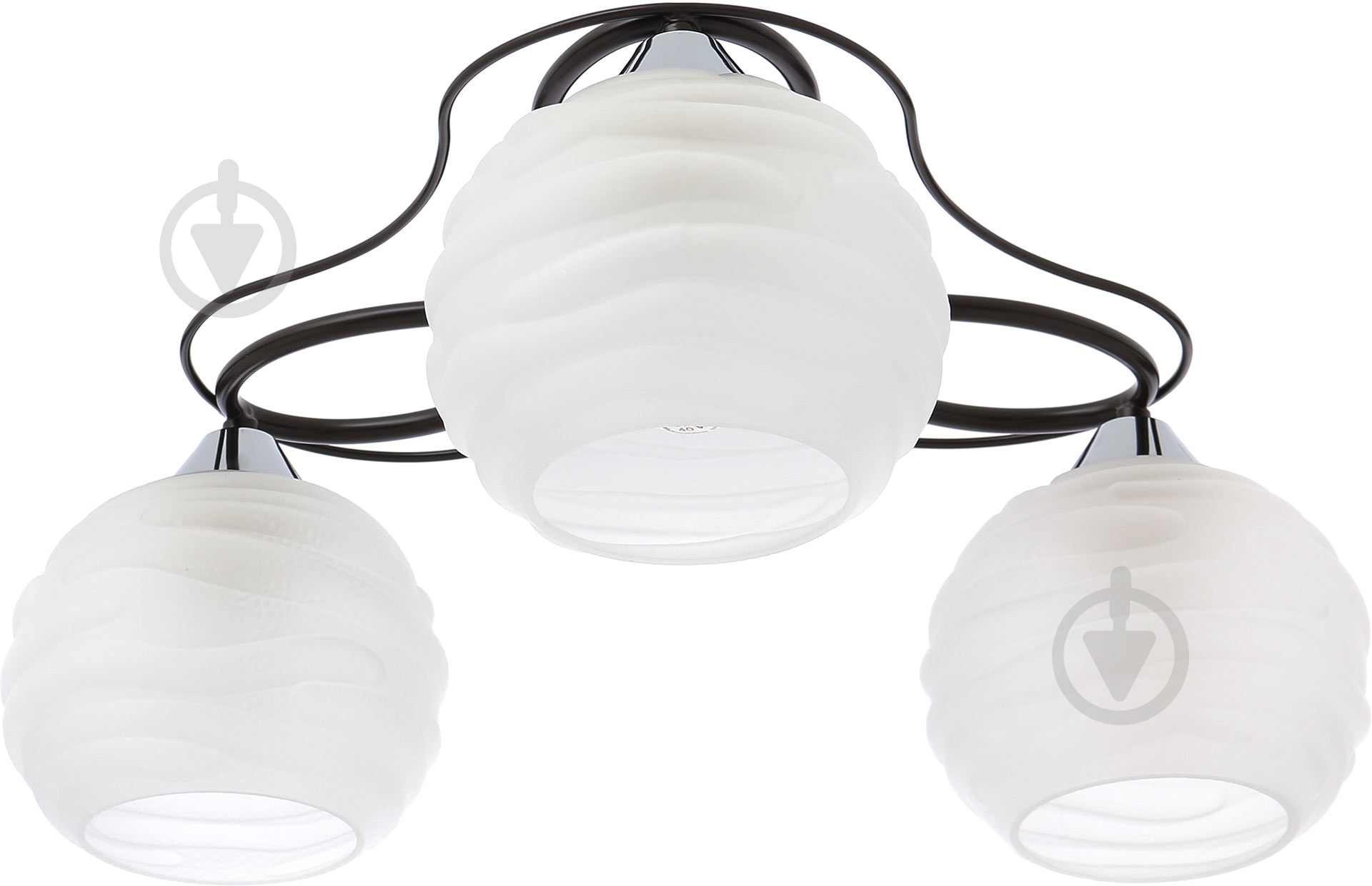 Люстра потолочная Victoria Lighting 3xE27 хром/венге Kasai/PL3 - фото 1