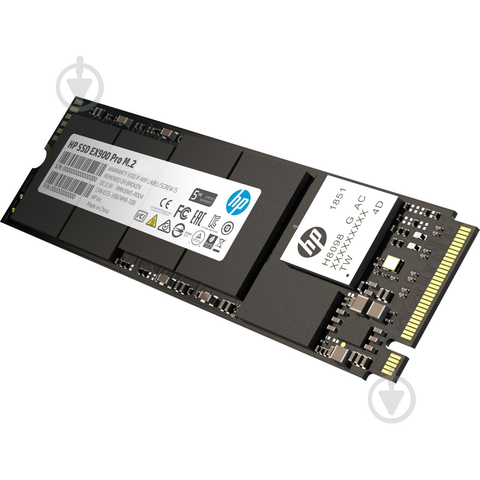 SSD-накопитель HP 1000GB M.2 PCI Express 3.0 x4 3D NAND (9XL77AA) - фото 2 SSD-накопитель HP 1000GB M.2 PCI Express 3.0 x4 3D NAND (9XL77AA) - фото 2