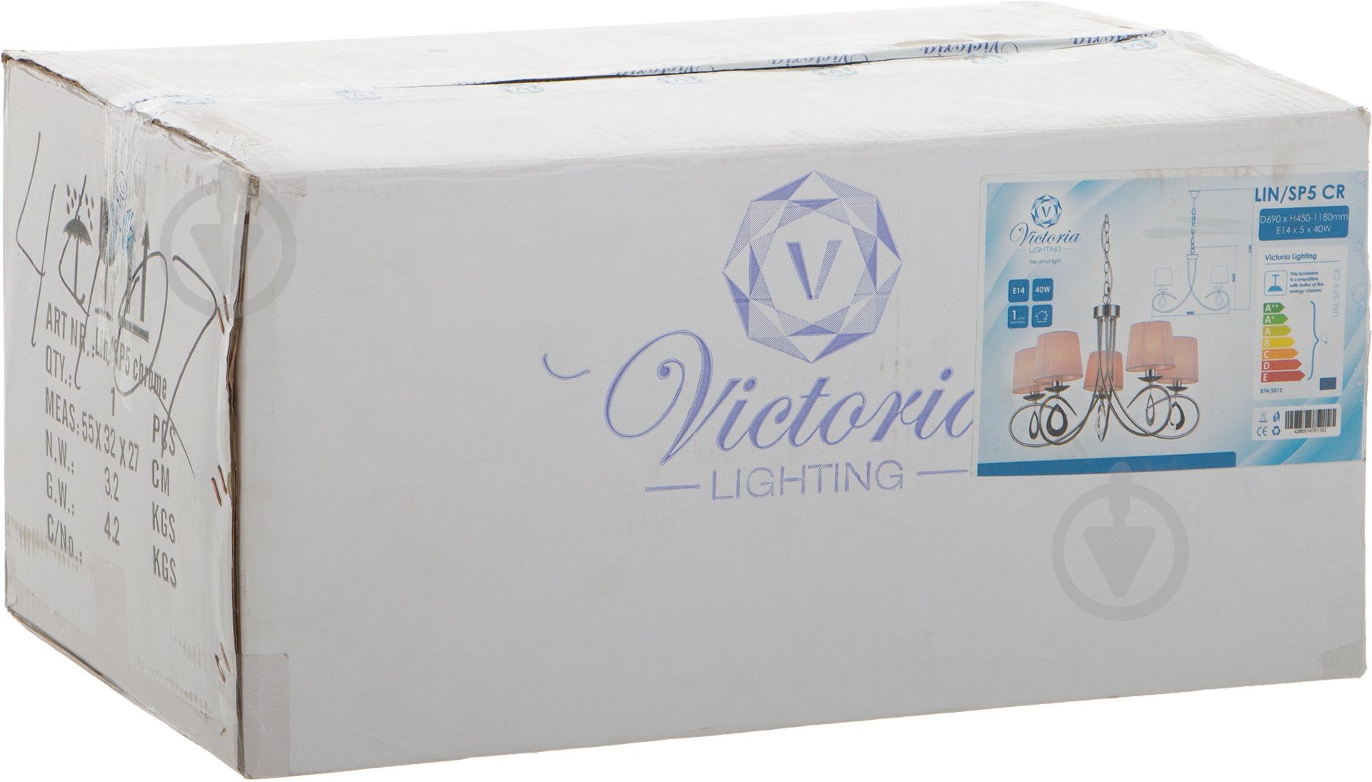 Люстра подвесная Victoria Lighting 5xE14 хром Lin/SP5 chrome - фото 3