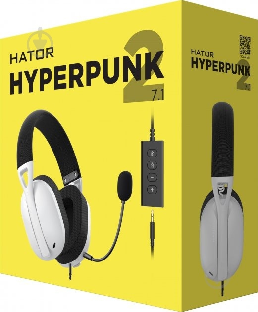 Наушники Hator Hyperpunk 2 black/white (HTA-846) - фото 8 Наушники Hator Hyperpunk 2 black/white (HTA-846) - фото 8