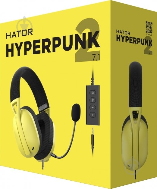 Наушники Hator Hyperpunk 2 black/yellow (HTA-847) - фото 8