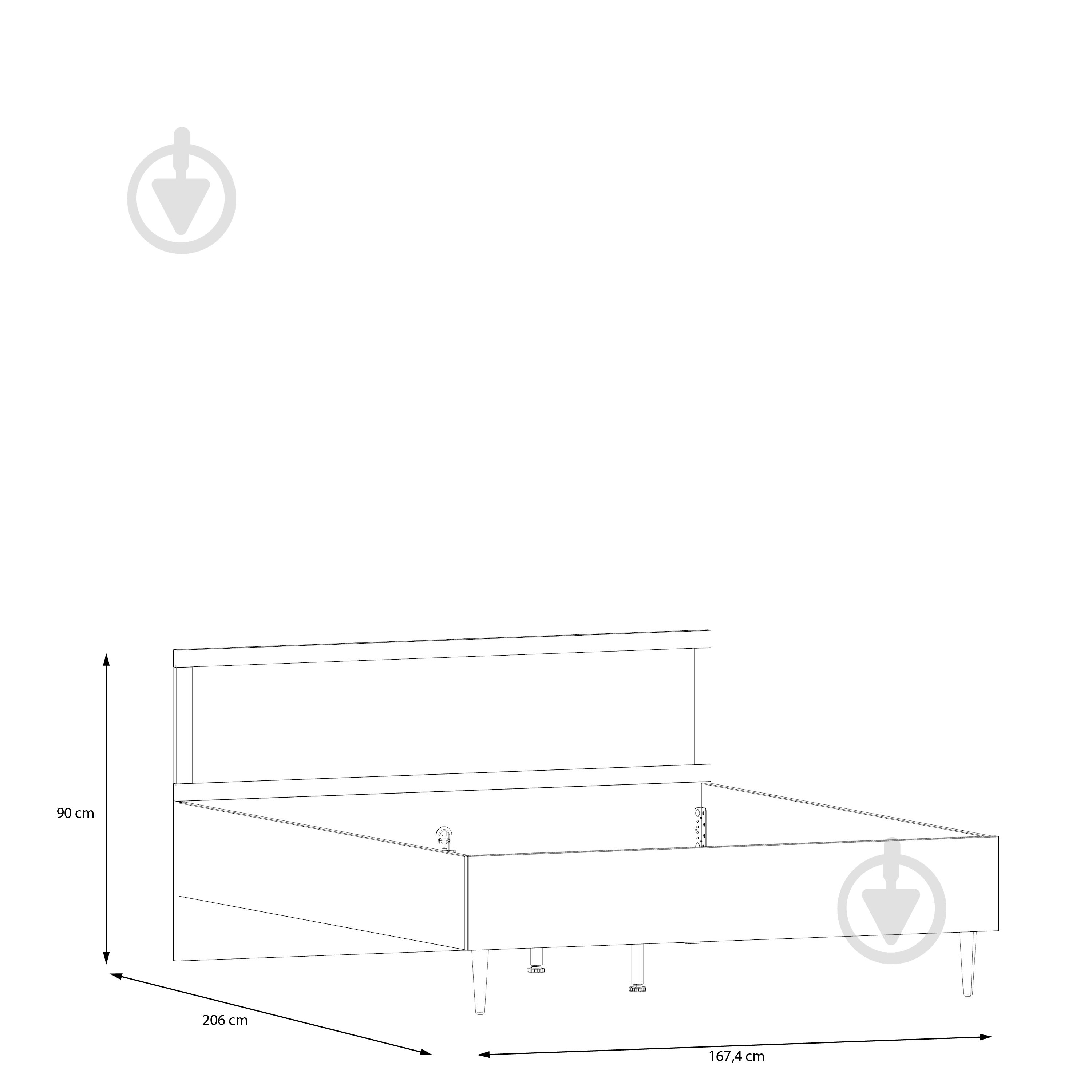 Ліжко Forte Meble Calasetta 160x200 см дуб елегант - фото 4