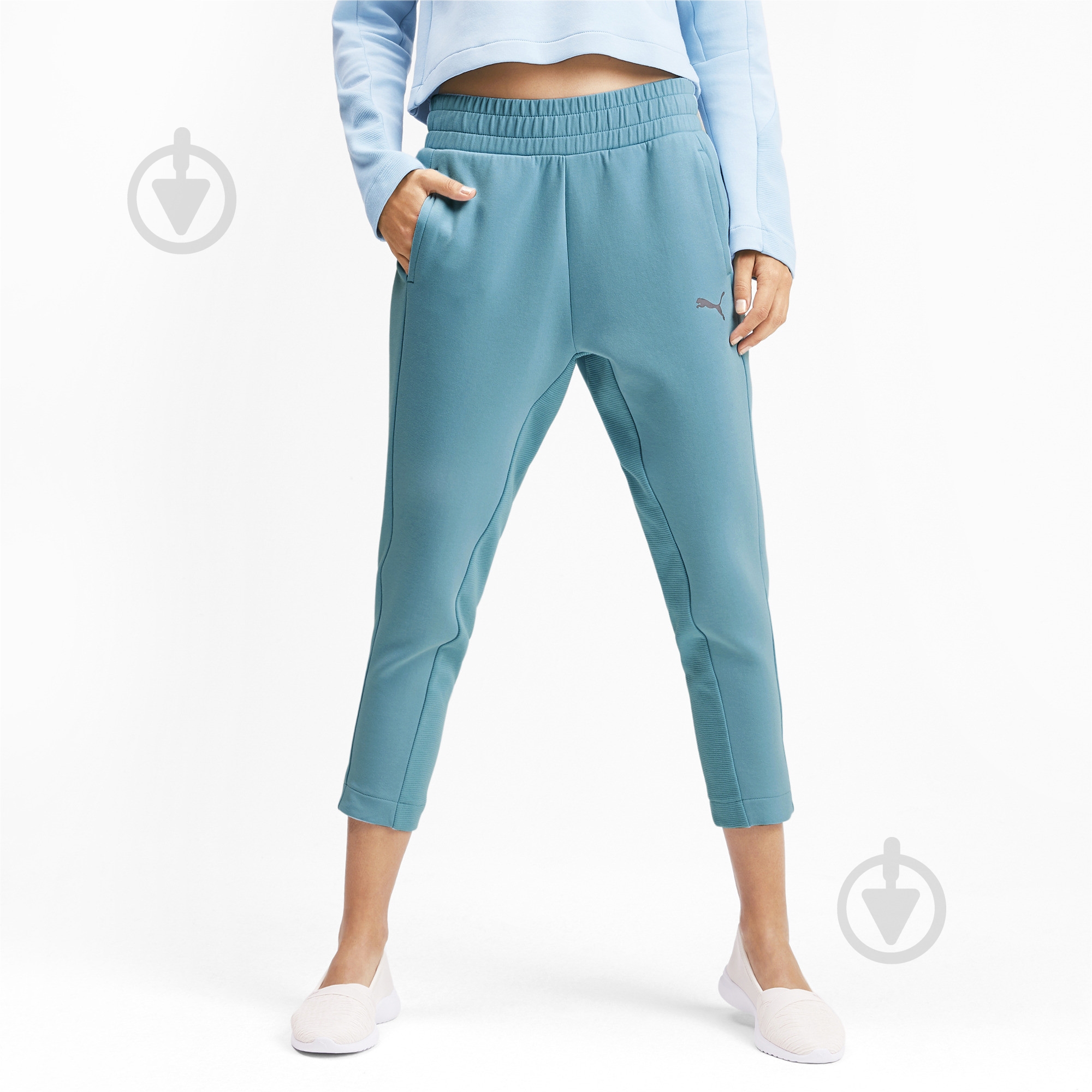 Брюки Puma EVOSTRIPE Pants 58006245 р. S синий - фото 1