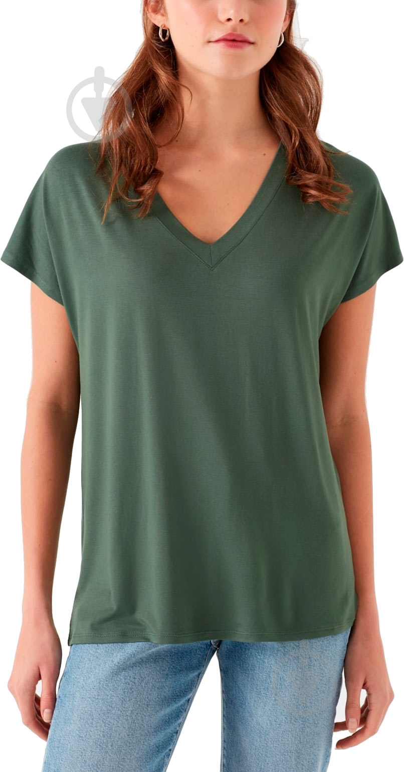 Футболка Mavi BASIC V NECK TOP 167714-30730 р.L зеленый - фото 1 Футболка Mavi BASIC V NECK TOP 167714-30730 р.L зеленый - фото 1