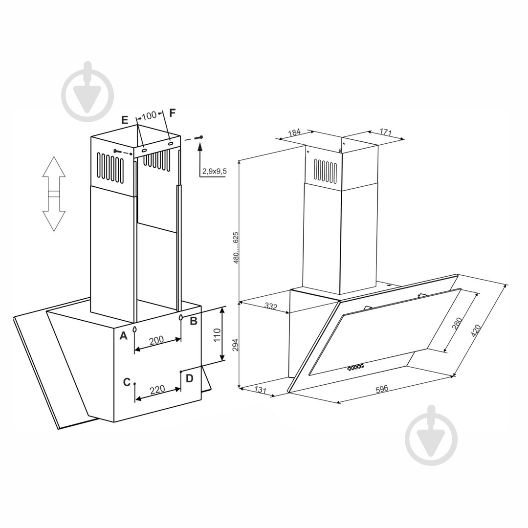 Вытяжка Eleyus ACCENT 1000 LED 60 BL - фото 13 Вытяжка Eleyus ACCENT 1000 LED 60 BL - фото 13