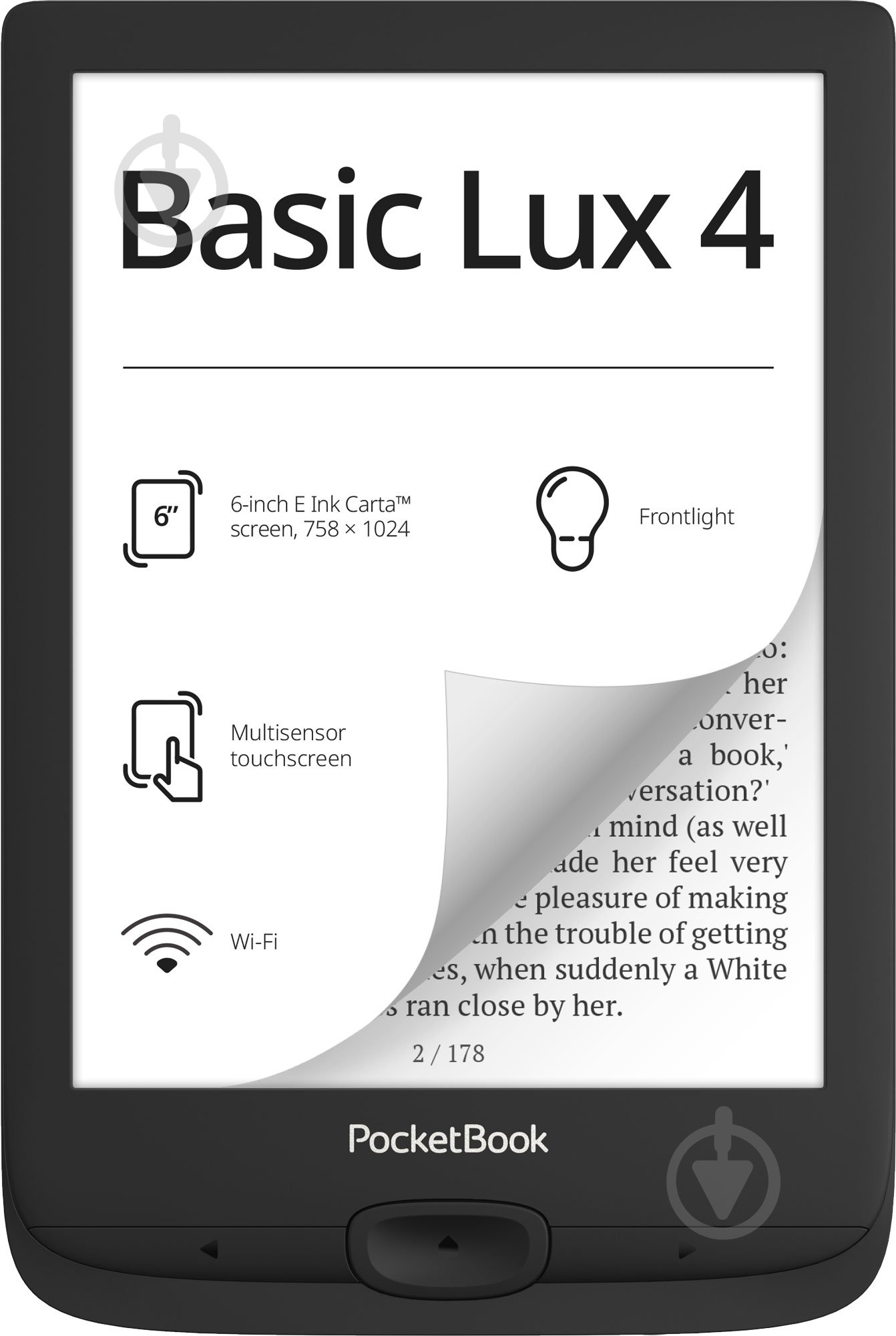 Электронная книга PocketBook Basic Lux 4 black (PB618-P-CIS) - фото 1