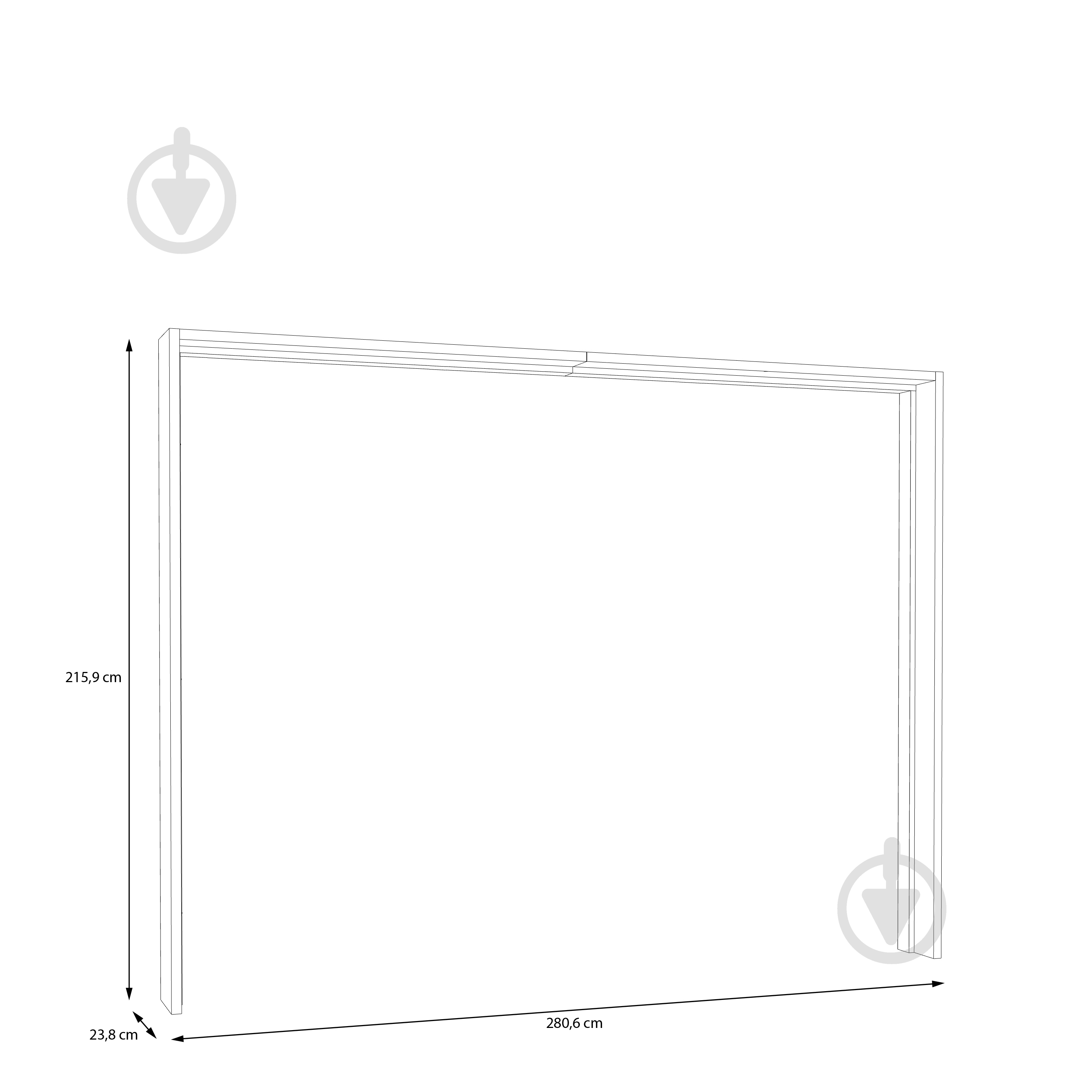 Рамка декоративна Forte Meble Mayacus 2159х2699х238 мм дуб маувелла - фото 4