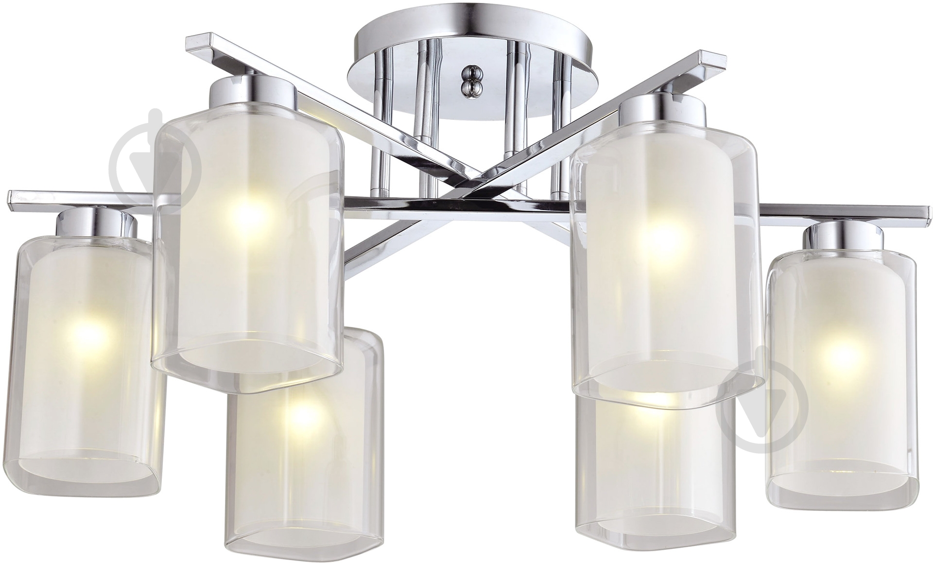 Люстра Victoria Lighting 6xE27 хром/белый Nill/PL6 - фото 1