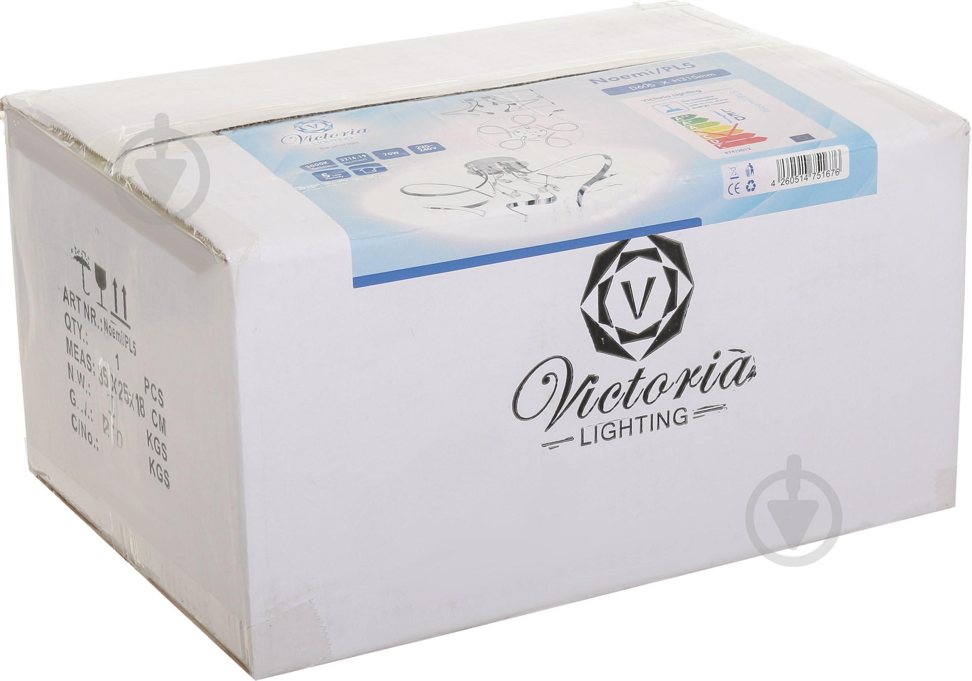 Люстра светодиодная Victoria Lighting 70 Вт хром Noemi/PL5 - фото 3