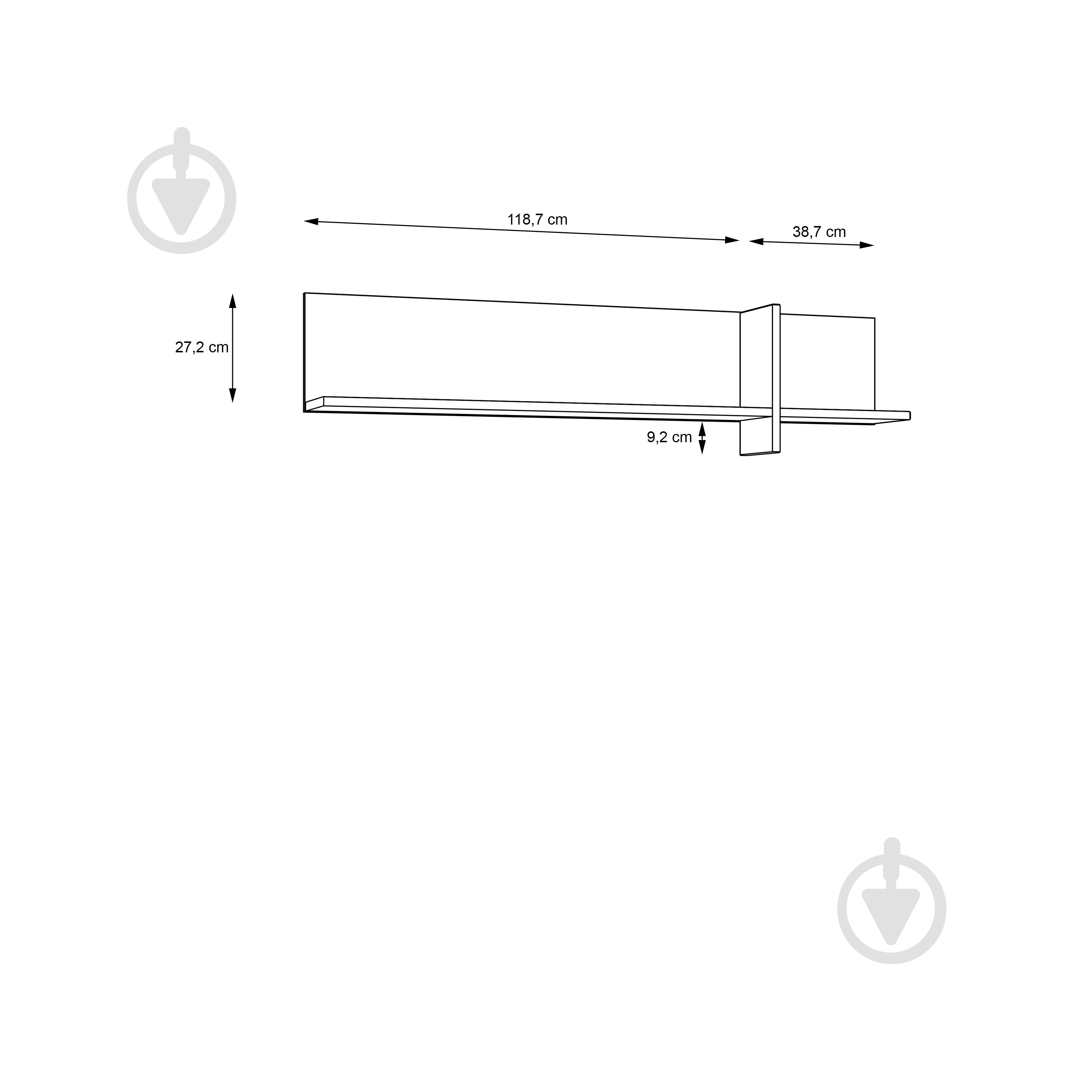 Полки Forte Meble Jokkaz 3881600219 черный/дуб флагстафф - фото 5 Полки Forte Meble Jokkaz 3881600219 черный/дуб флагстафф - фото 5