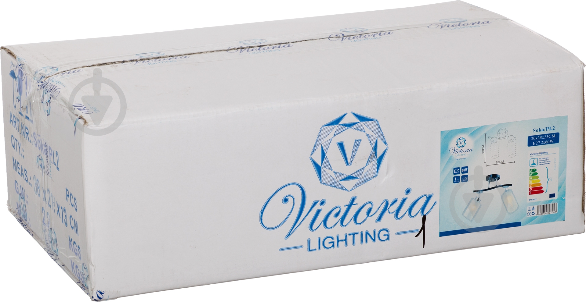 Люстра потолочная Victoria Lighting 2xE27 хром Soka/PL2 - фото 3