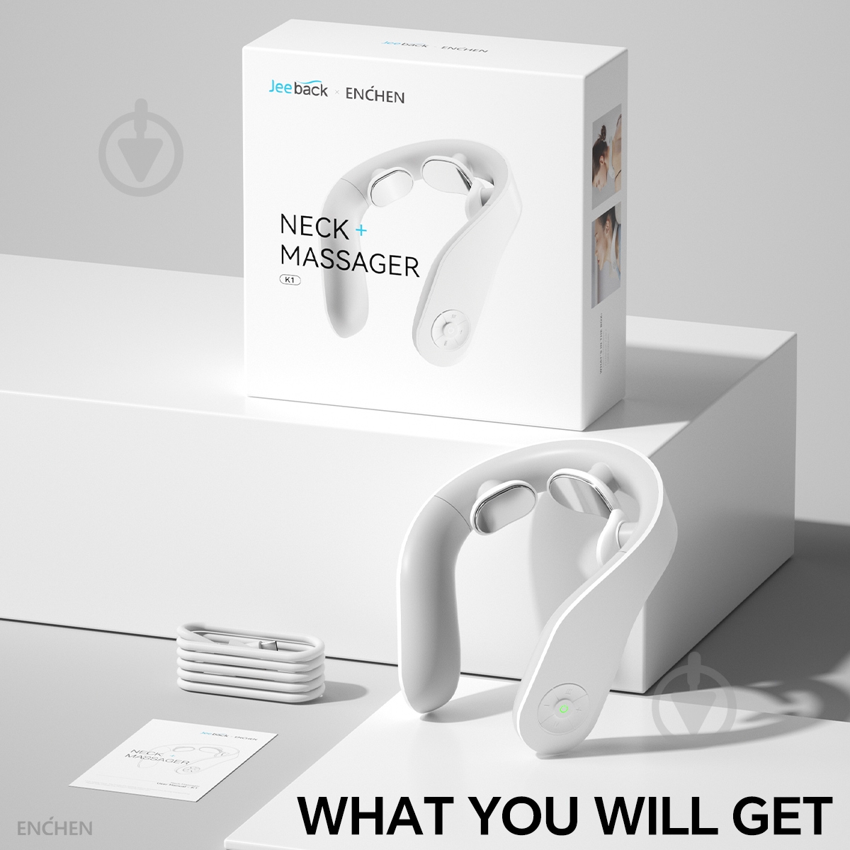 Массажер для шеи ENCHEN Jeeback Neck Massager K1 White - фото 18 Массажер для шеи ENCHEN Jeeback Neck Massager K1 White - фото 18