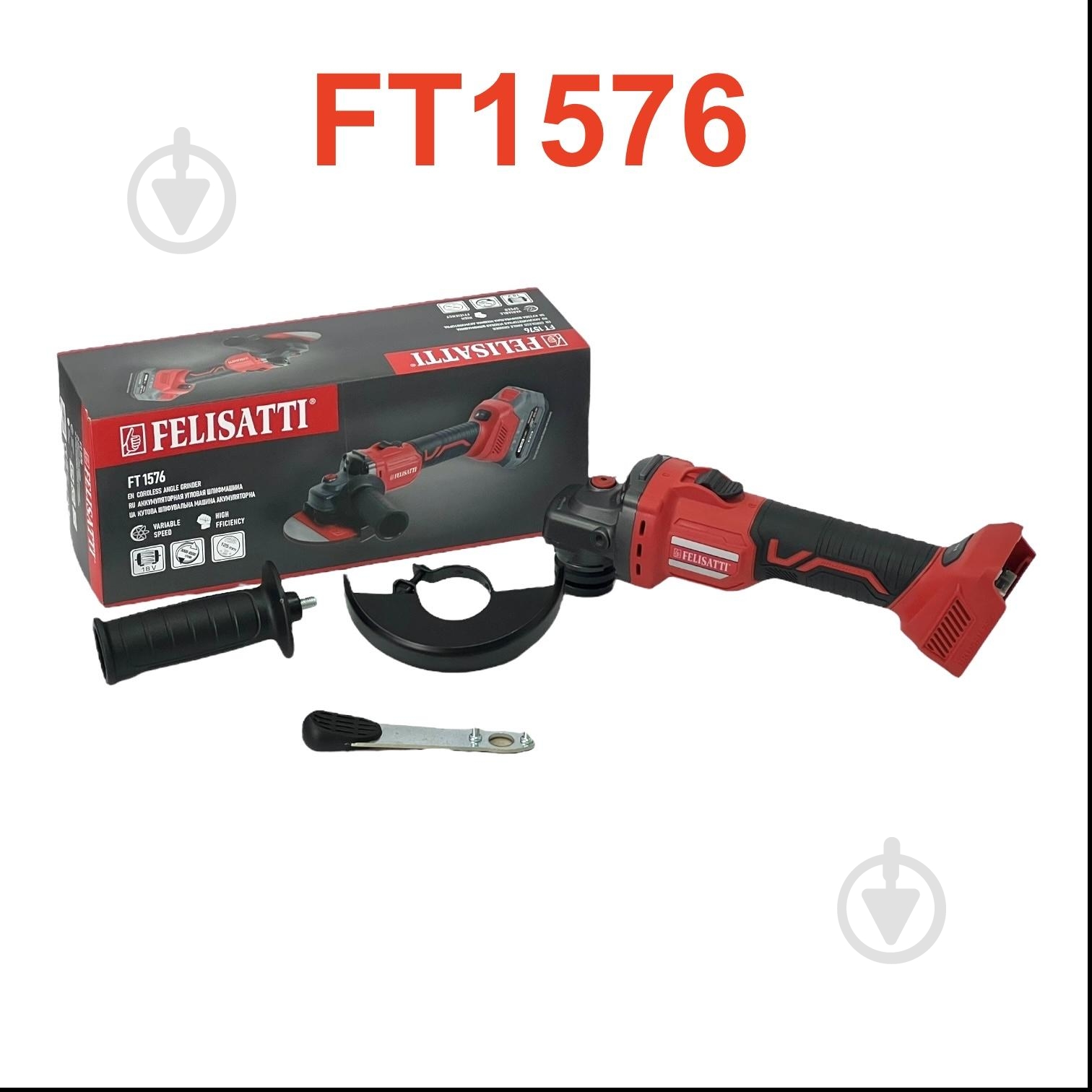 Болгарка (кутова шліфмашина) Felisatti FT1576 б/а 3000-8500 об./хв - фото 11