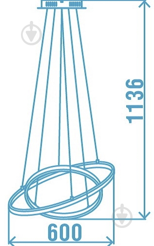 Люстра светодиодная Victoria Lighting 75 Вт хром Jolly/SP2 - фото 2
