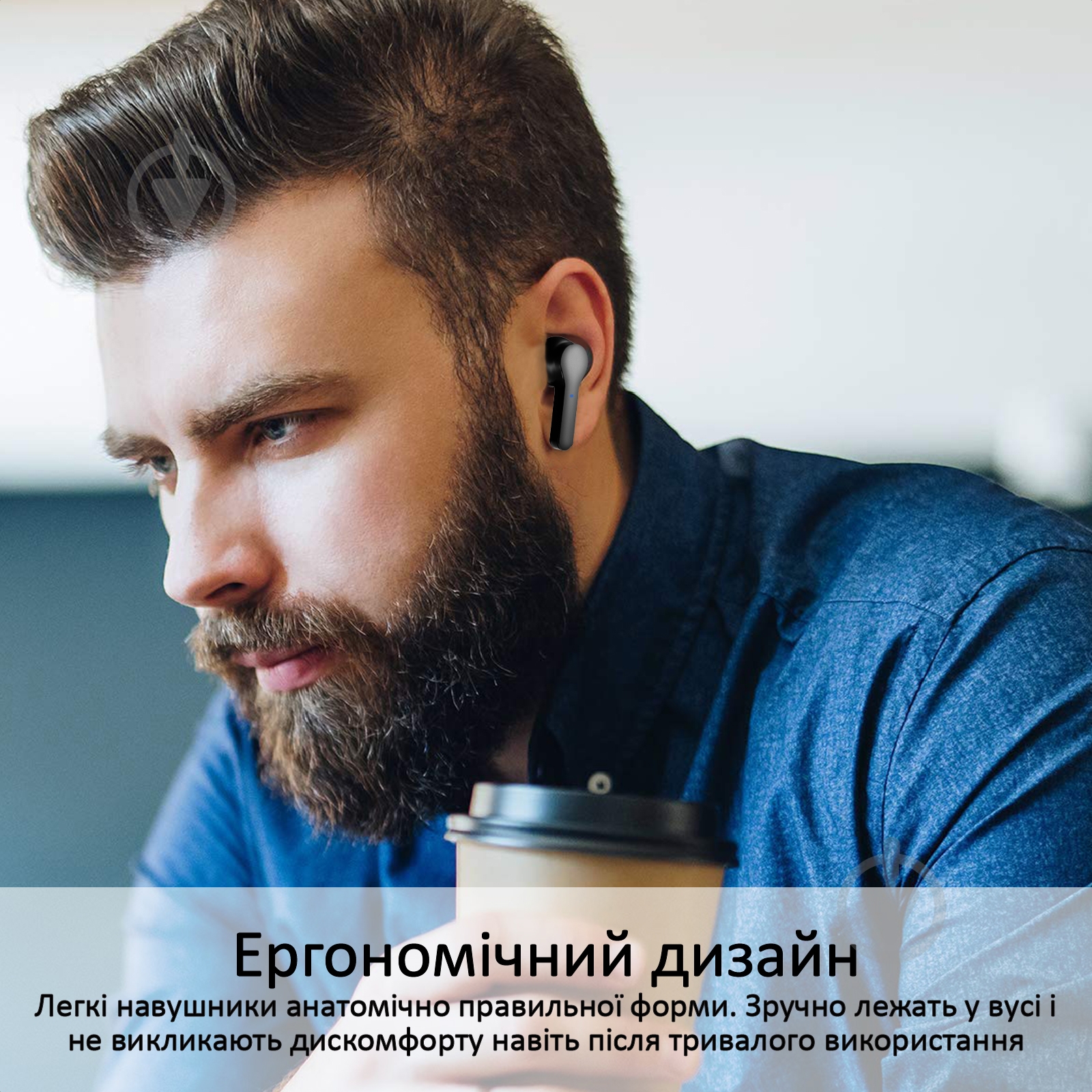 Наушники Promate TrueBlue-4 Bluetooth 5 IPX5 black (trueblue-4.black) - фото 7