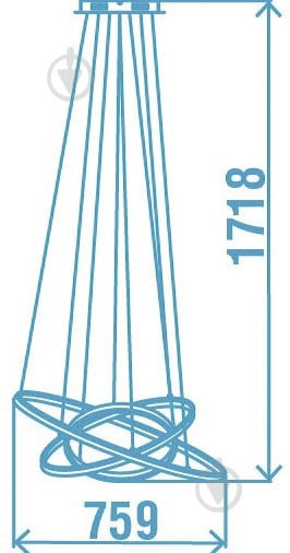 Люстра светодиодная Victoria Lighting 135 Вт хром Jolly/SP3 - фото 2 Люстра светодиодная Victoria Lighting 135 Вт хром Jolly/SP3 - фото 2