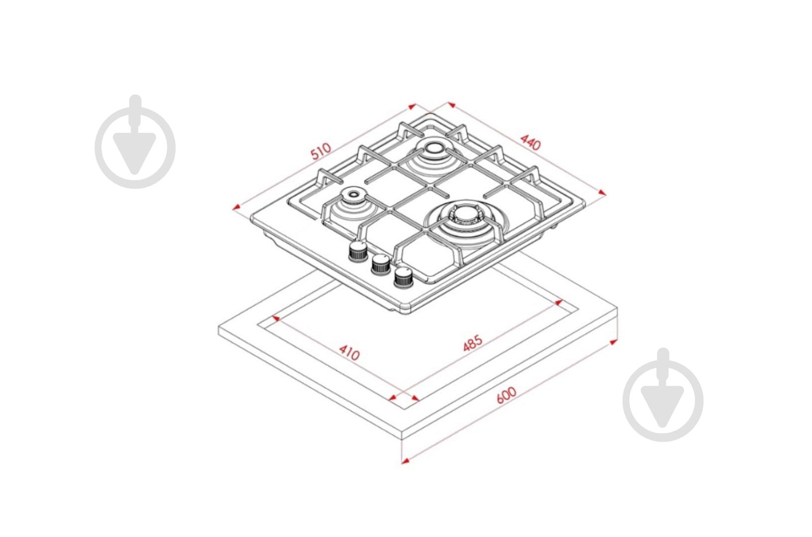 Варочная поверхность газовая Eleyus MAGENTA 45 IS CF - фото 15