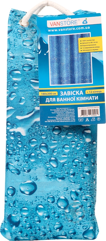 Шторка для ванной Duschy DRAPPERI WATER 622-32 - фото 2 Шторка для ванной Duschy DRAPPERI WATER 622-32 - фото 2