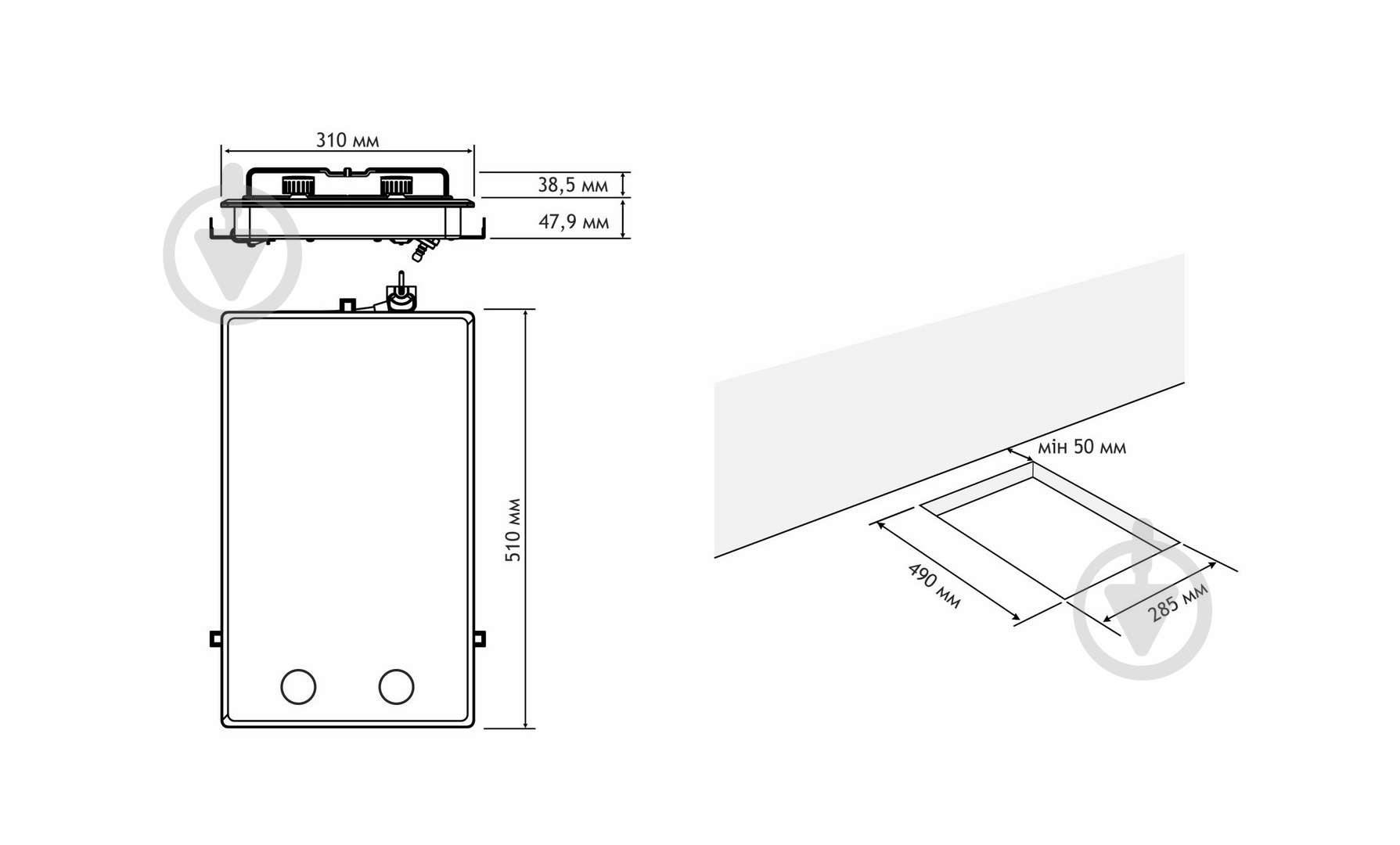 Варочная поверхность газовая Eleyus NORMA 30 BL CF - фото 15