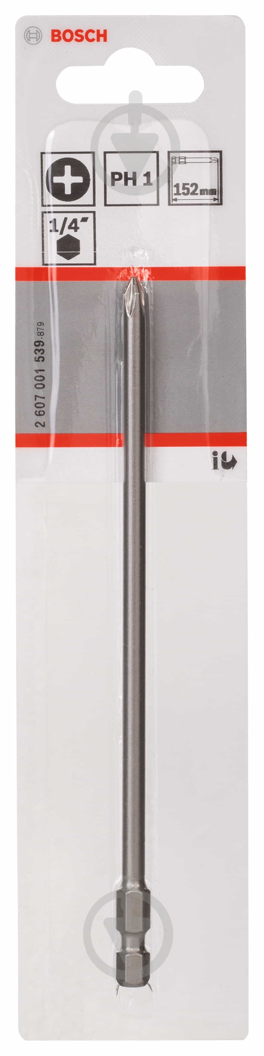 Біта Bosch Extra Hard 152 мм PH1 1 шт. 2607001539 - фото 2