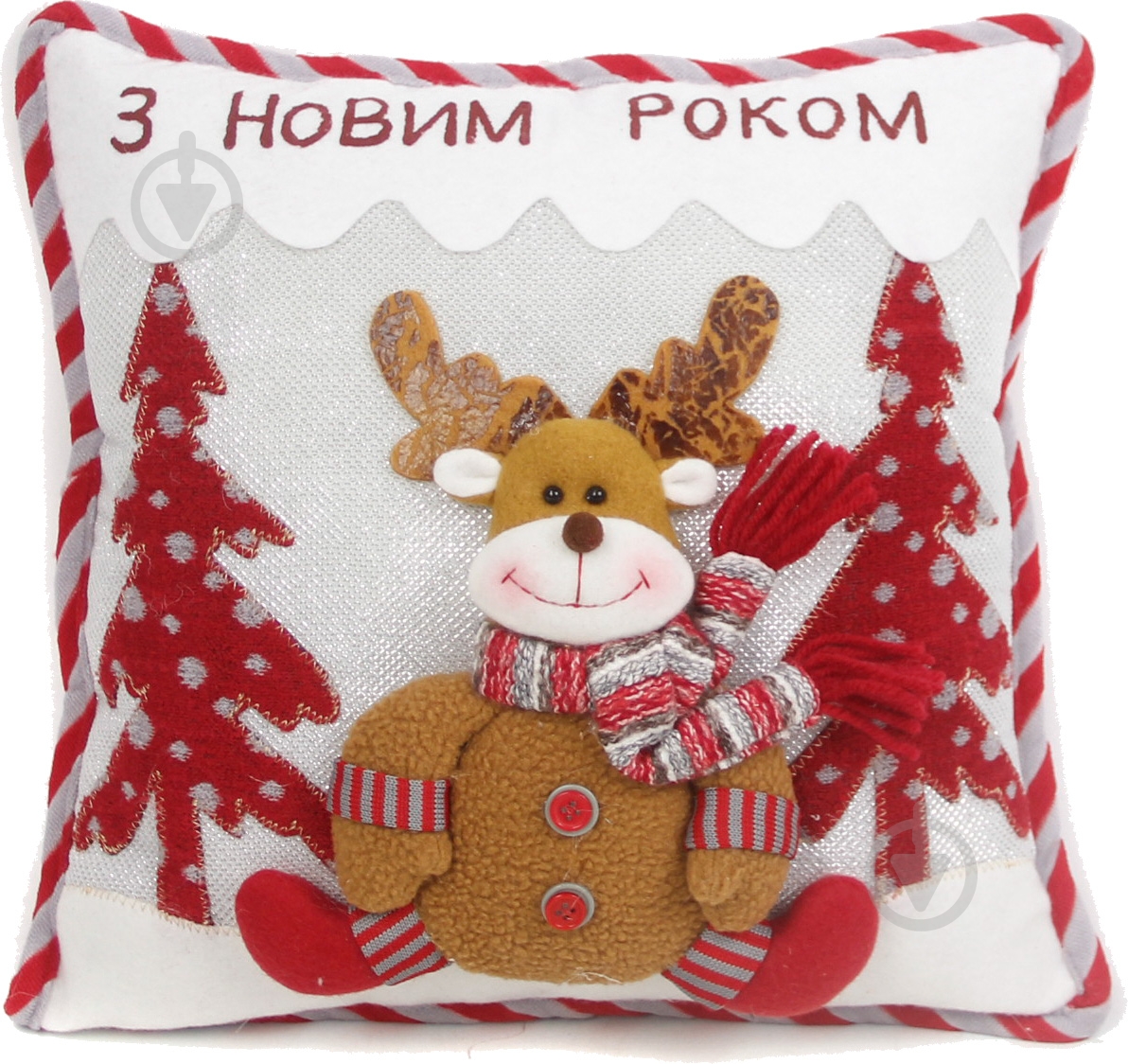Подушка Лось/Снеговик в ассортименте 32 см - фото 2 Подушка Лось/Снеговик в ассортименте 32 см - фото 2