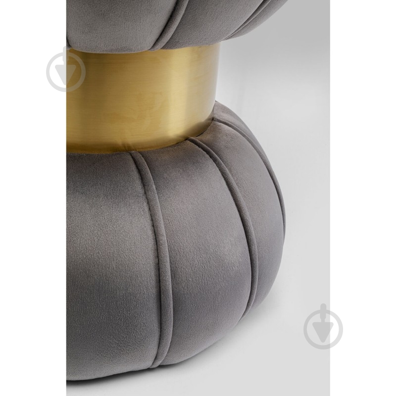 Пуф KARE Design Цинтура 86929 440x400x400 мм серый с золотым - фото 4