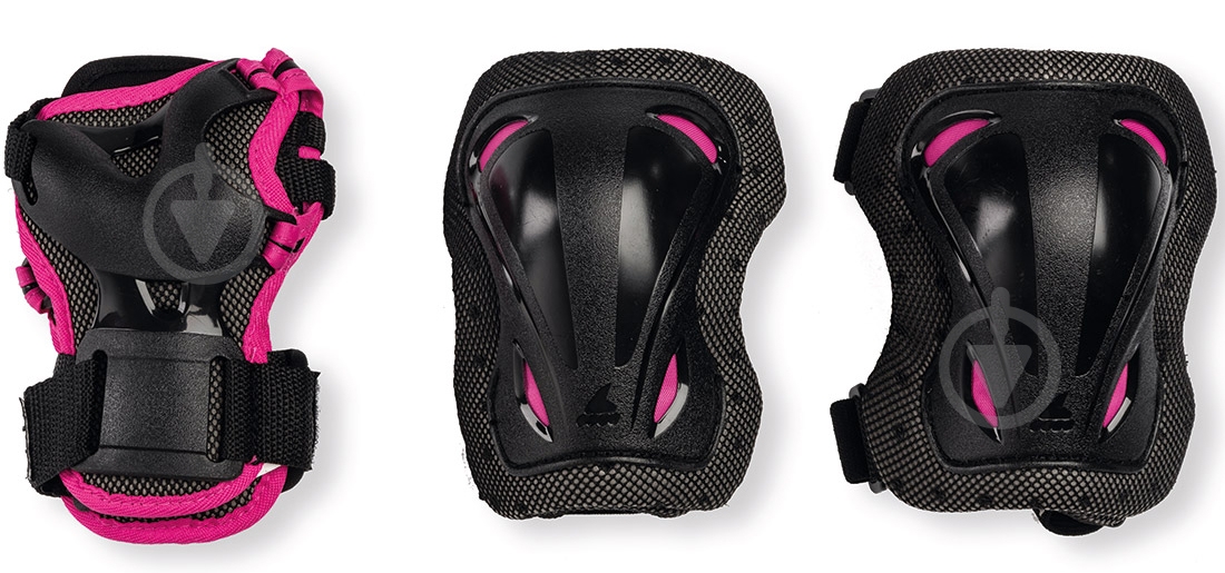 Набір захисту Rollerblade 069P0300-7Y9 р. XXS чорний із рожевим - фото 1 Набір захисту Rollerblade 069P0300-7Y9 р. XXS чорний із рожевим - фото 1