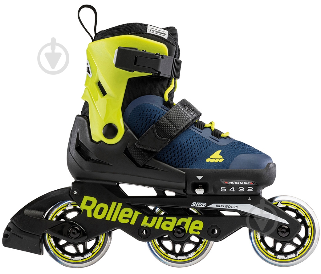 Роликові ковзани Rollerblade Microblade 3WD 07221700-159 р. синій - фото 1