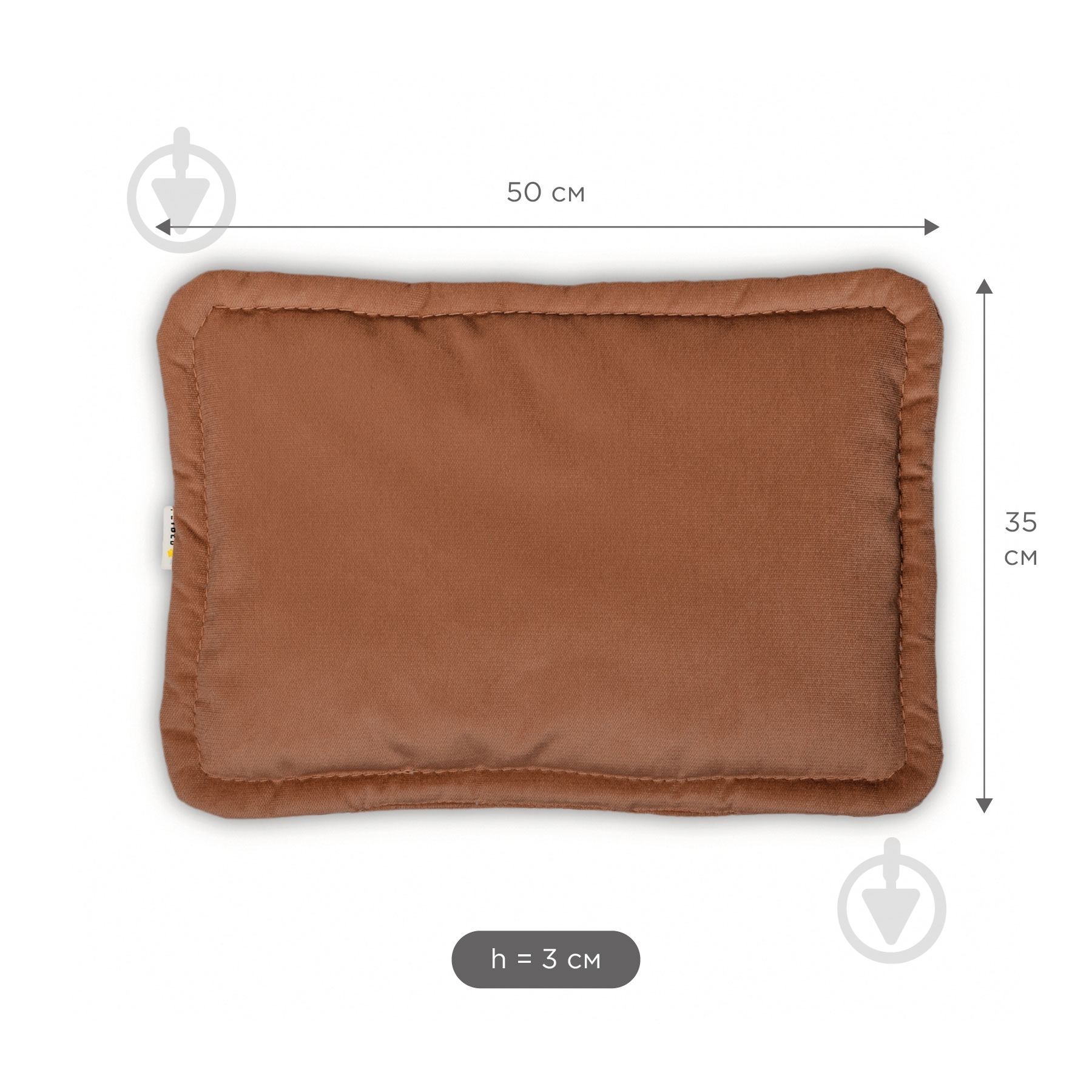 Лежак PETBED Слим XS 50х35 см h-3 см велюр коричневый - фото 4