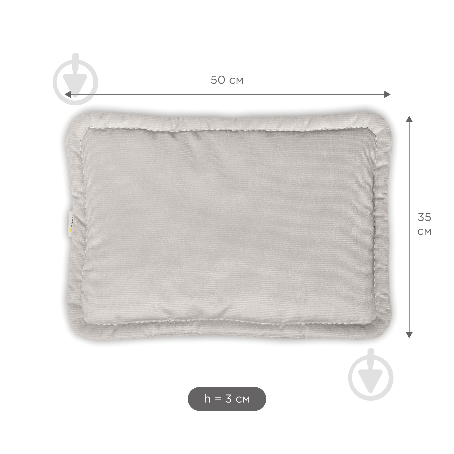 Лежак PETBED Слим XS 50х35 см h-3 см велюр серый - фото 4