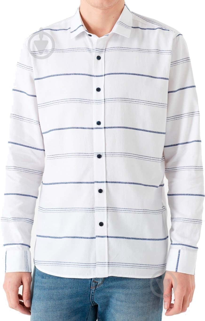 Рубашка Mavi STRIPED SHIRT 021443-620 р. L white - фото 1