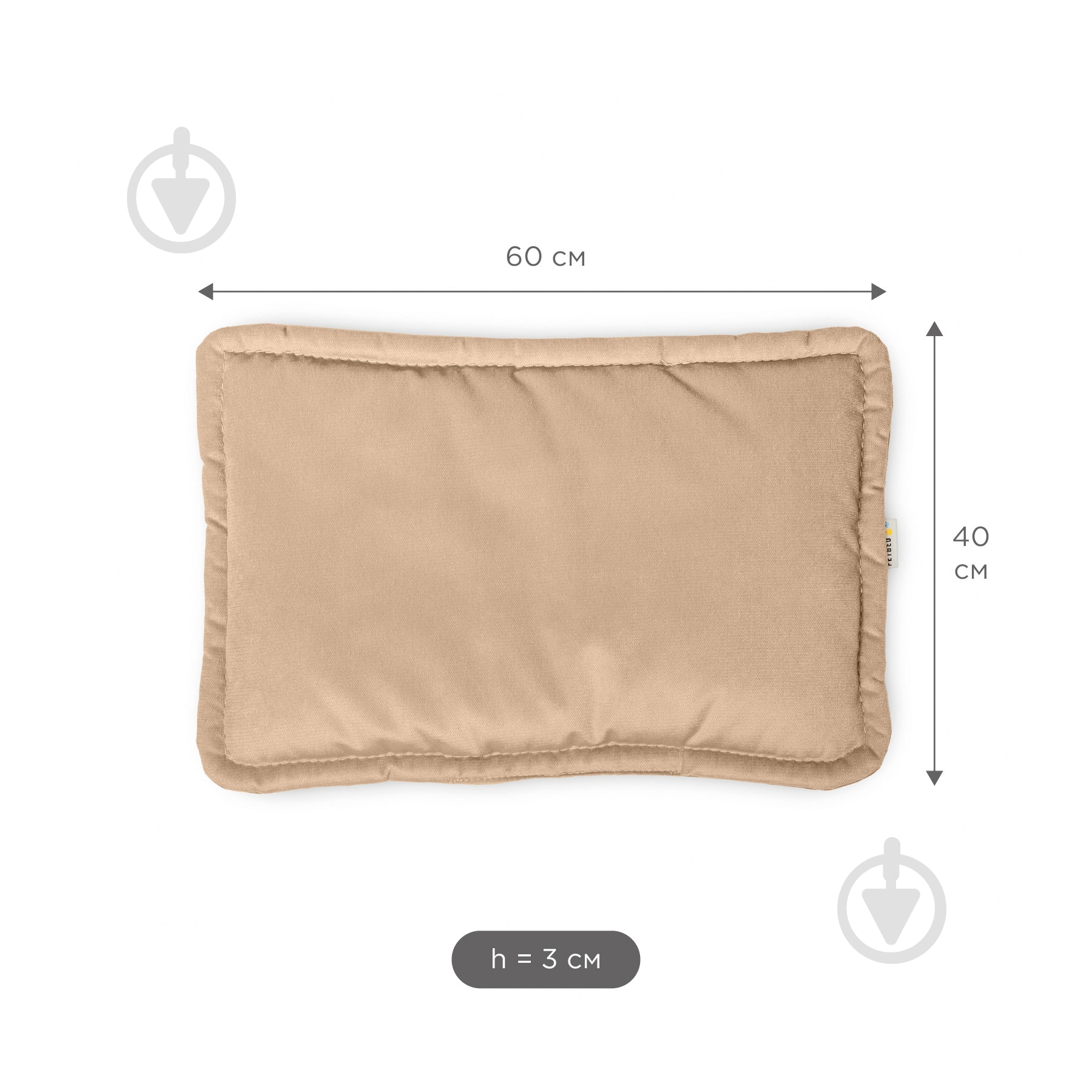 Лежак PETBED Слим S 60х40 см h-3 см велюр бежевый - фото 4 Лежак PETBED Слим S 60х40 см h-3 см велюр бежевый - фото 4