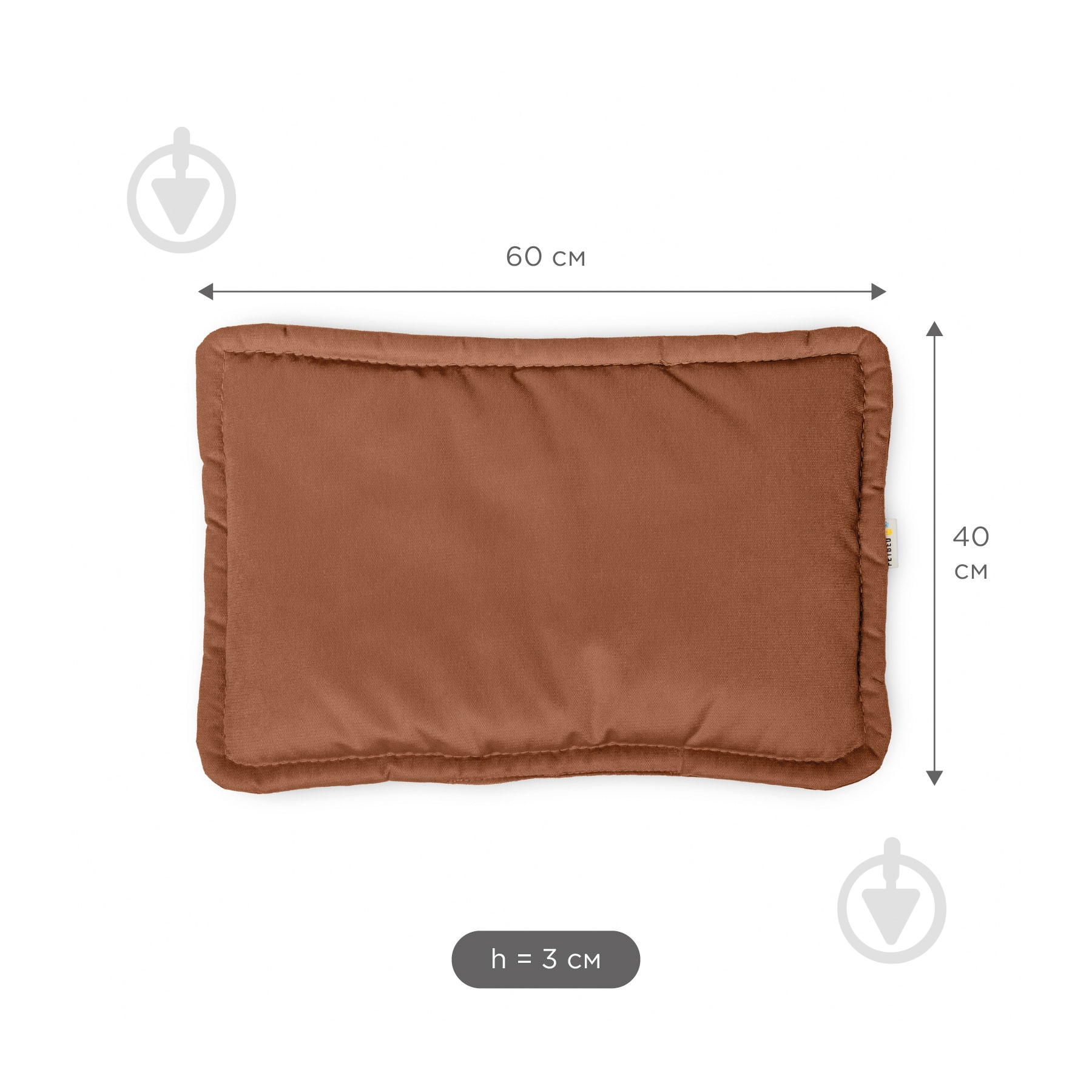 Лежак PETBED Слим S 60х40 см h-3 см велюр коричневый - фото 4