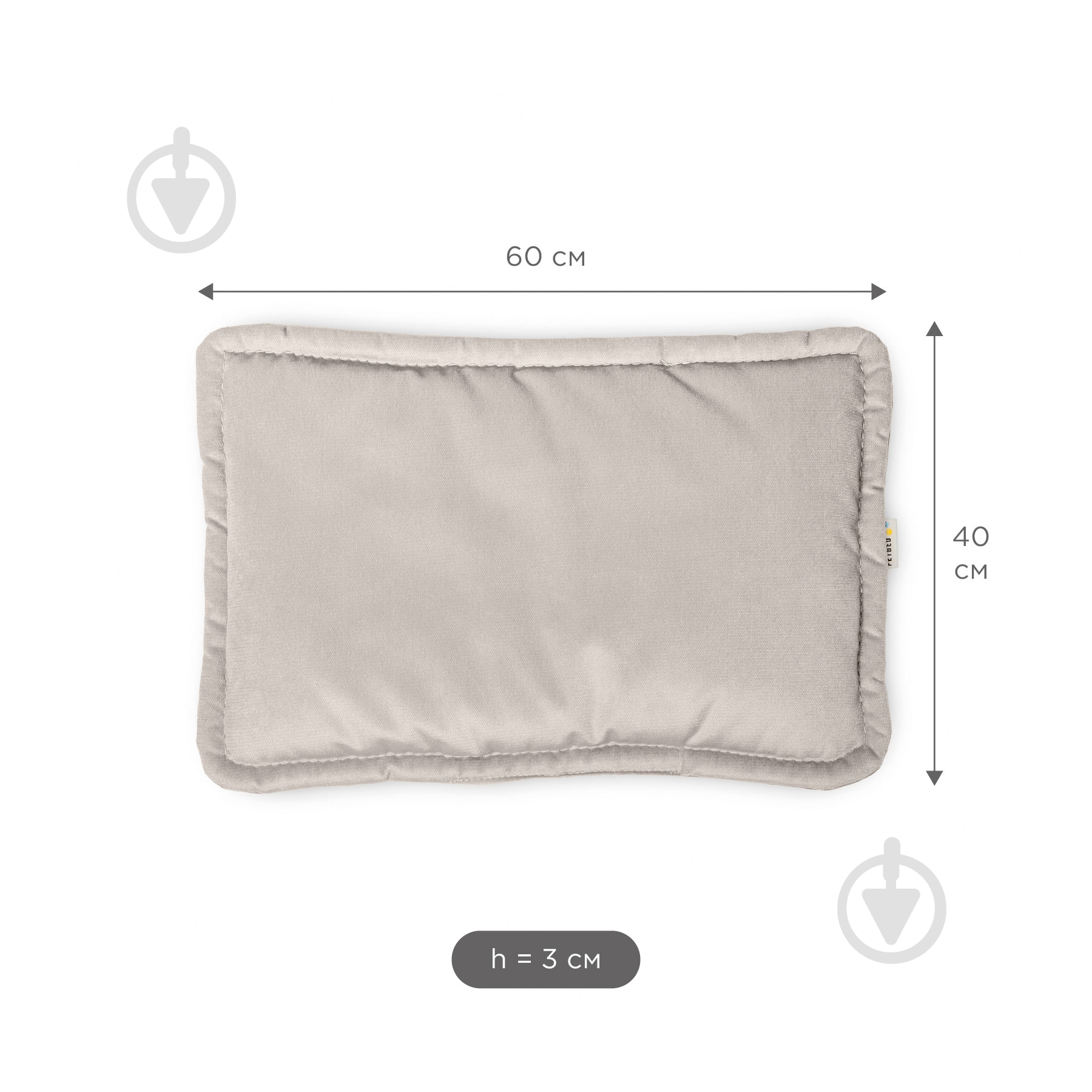 Лежак PETBED Слім S 60х40 см h-3 см велюр сірий - фото 4 Лежак PETBED Слім S 60х40 см h-3 см велюр сірий - фото 4