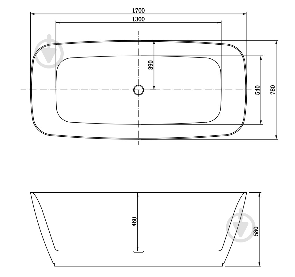 Ванна ScandiSPA VAR 170х78 см з акрилового каменю Corian - фото 3 Ванна ScandiSPA VAR 170х78 см з акрилового каменю Corian - фото 3