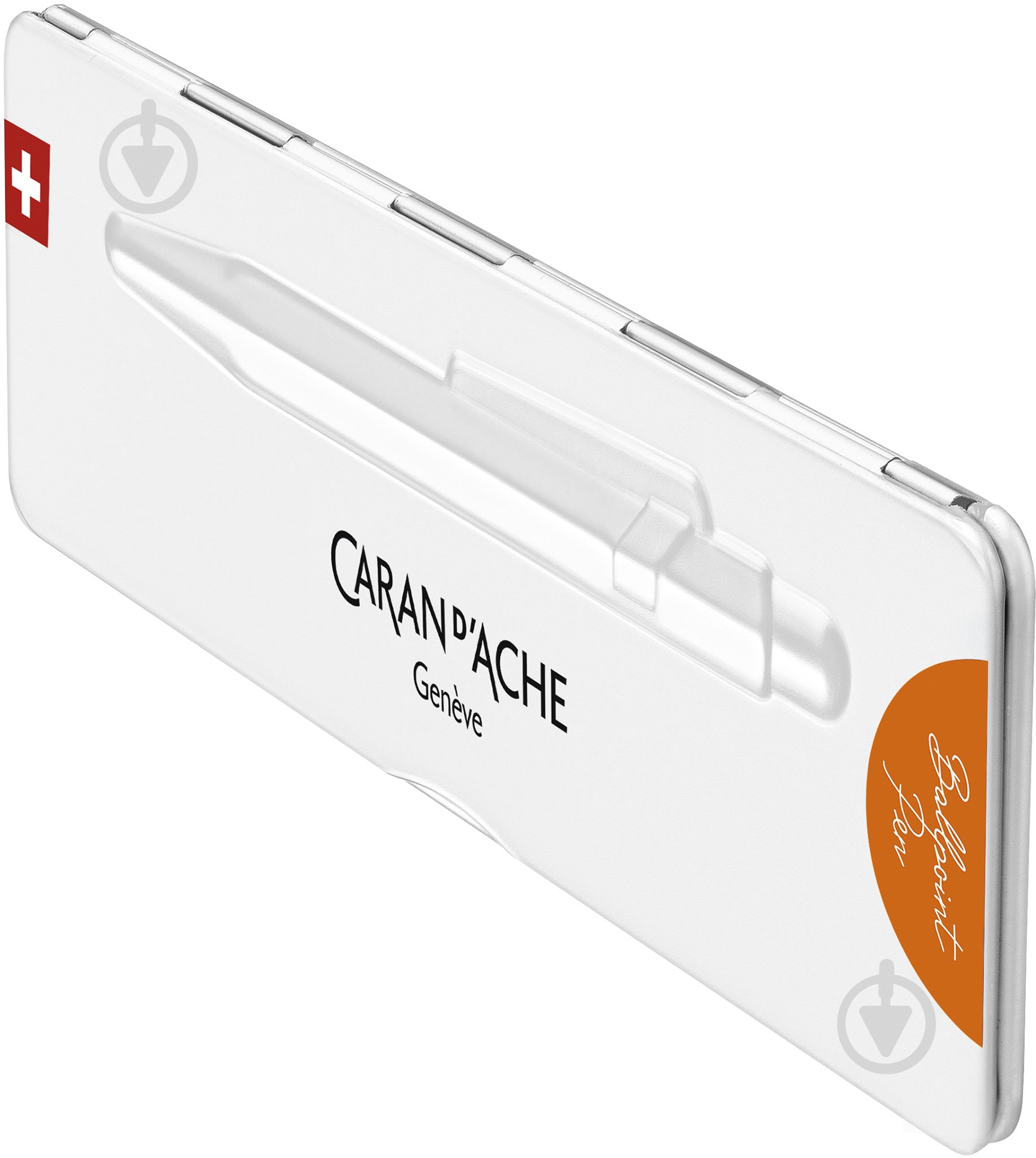 Ручка Caran d'Ache 849 Colormat-X оранжевая / box - фото 6