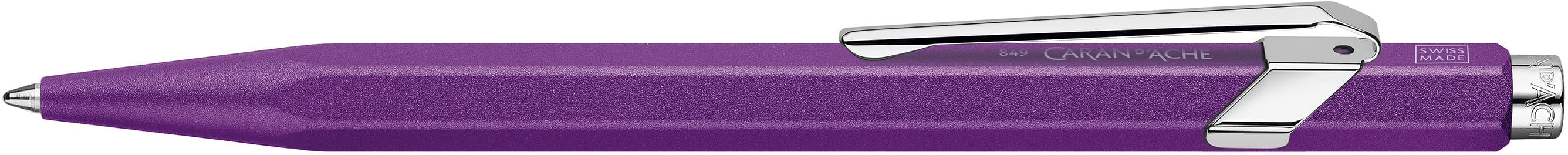 Ручка Caran d'Ache 849 Colormat-X фиолетовая / box - фото 4