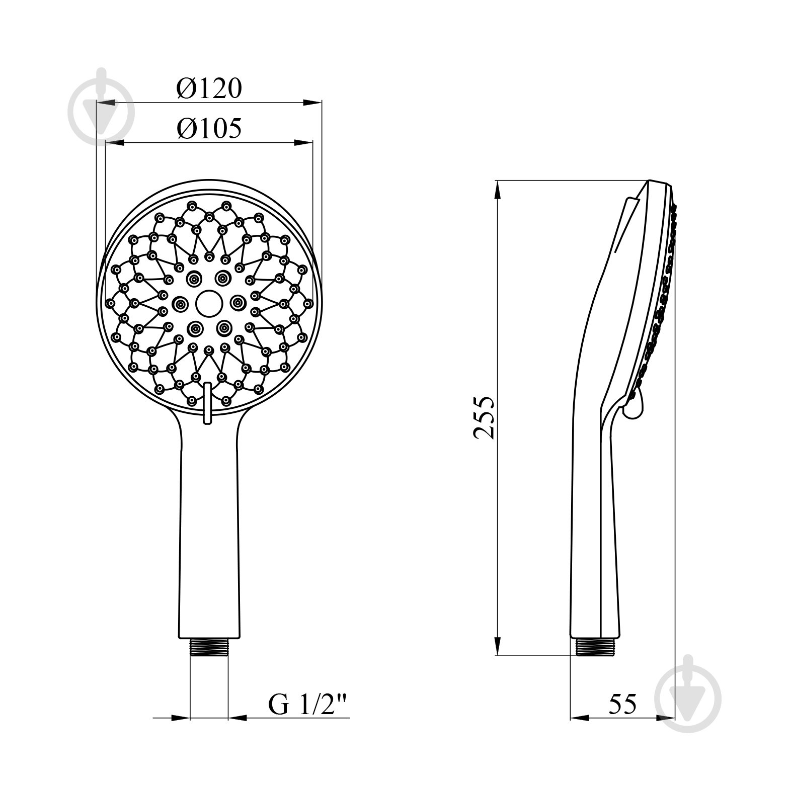 Лійка для душу Kroner KRM - C723 - фото 2
