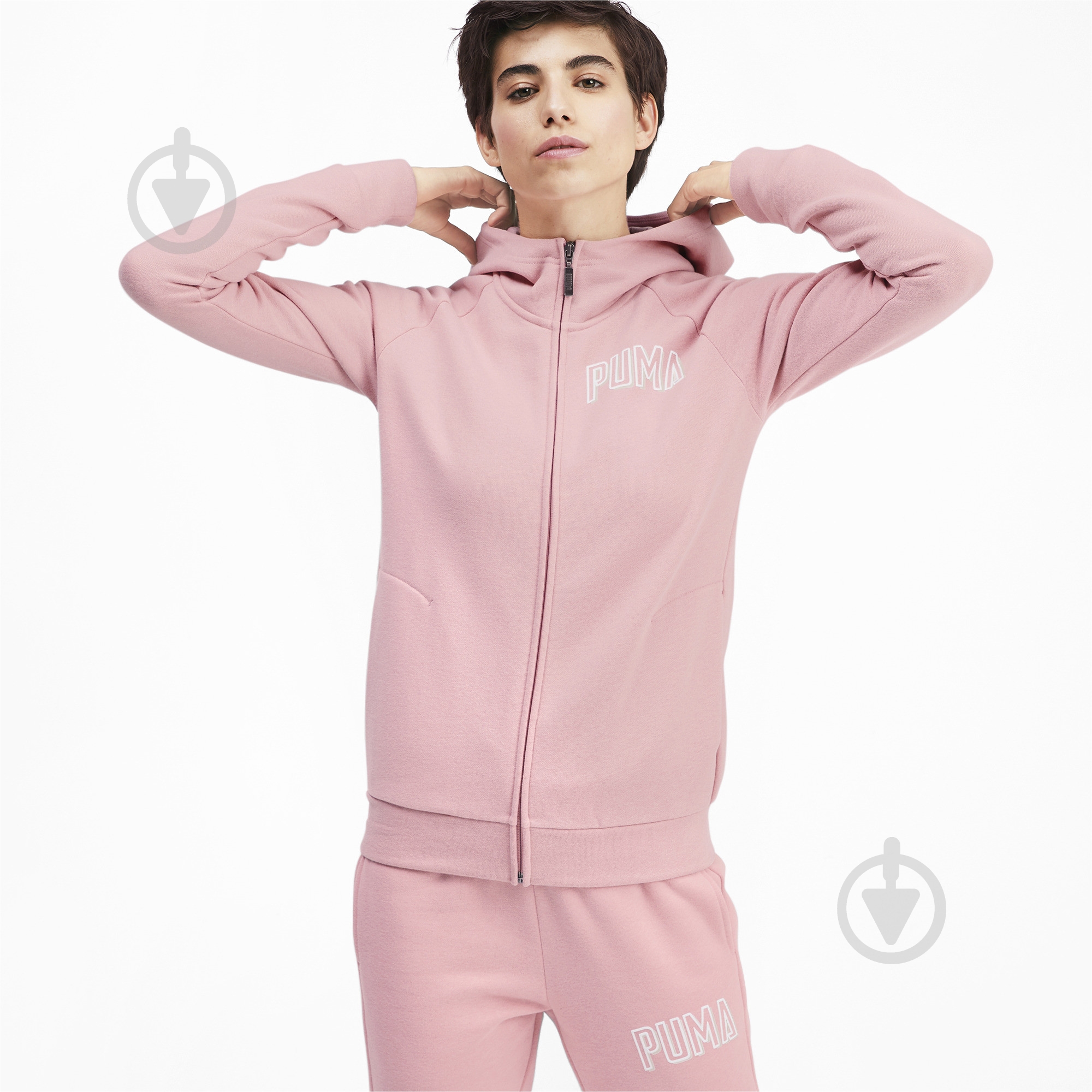 Джемпер Puma Athletics FZ Hoody FL 58013714 р. XS розовый - фото 1