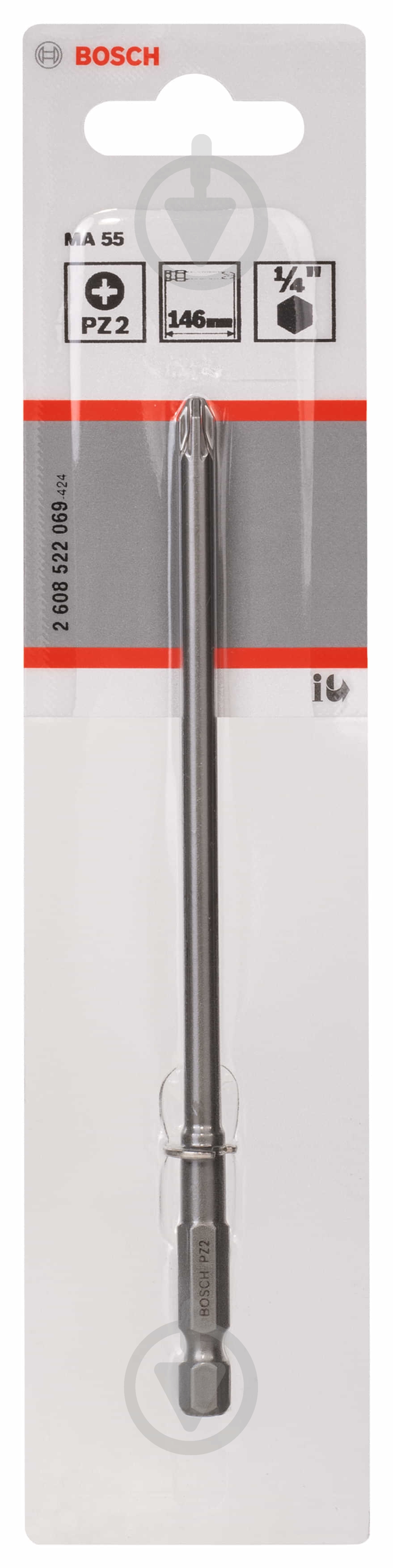 Біта Bosch Extra Hard 145 мм PZ2 1 шт. 2608522069 - фото 2