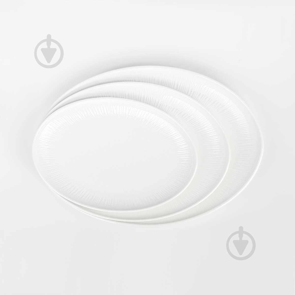 Тарілка MVM Промінь KP-110 L White - фото 3
