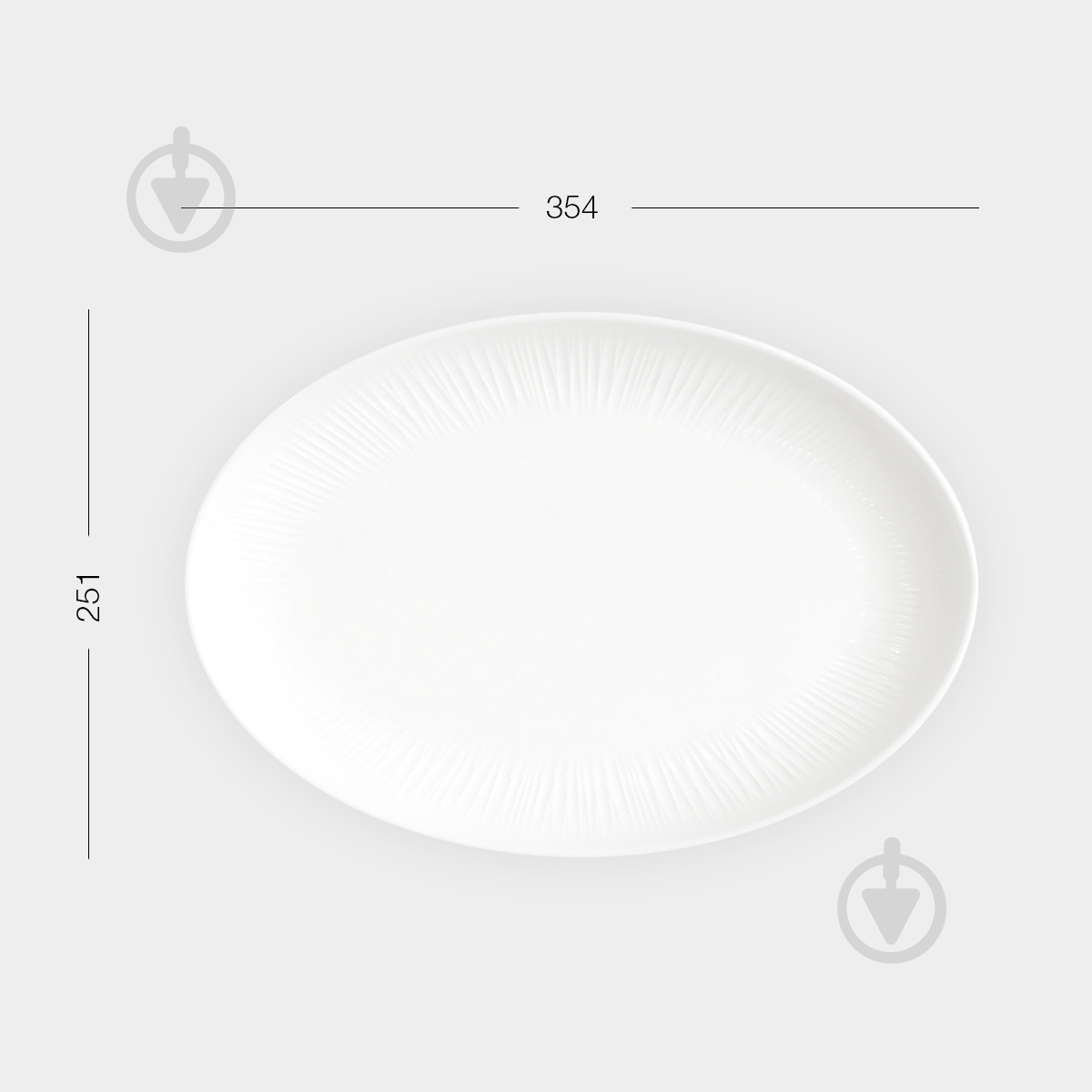 Тарілка MVM Промінь KP-110 L White - фото 8