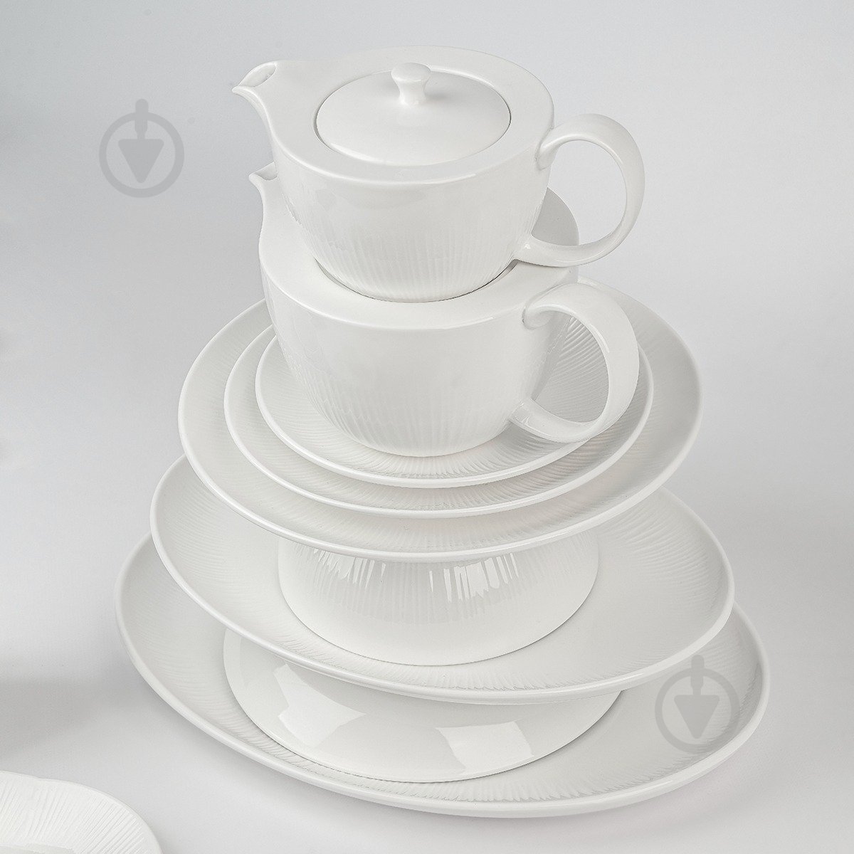 Тарілка MVM Промінь KP-110 L White - фото 6