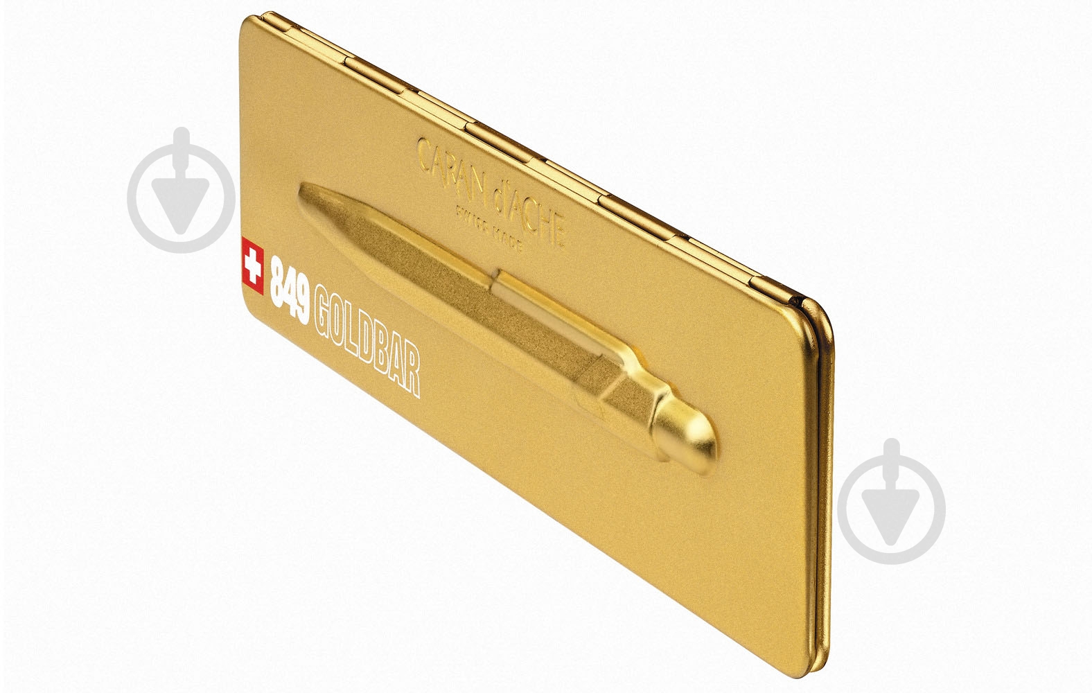 Ручка Caran d'Ache 849 Goldbar золотистая / box - фото 4