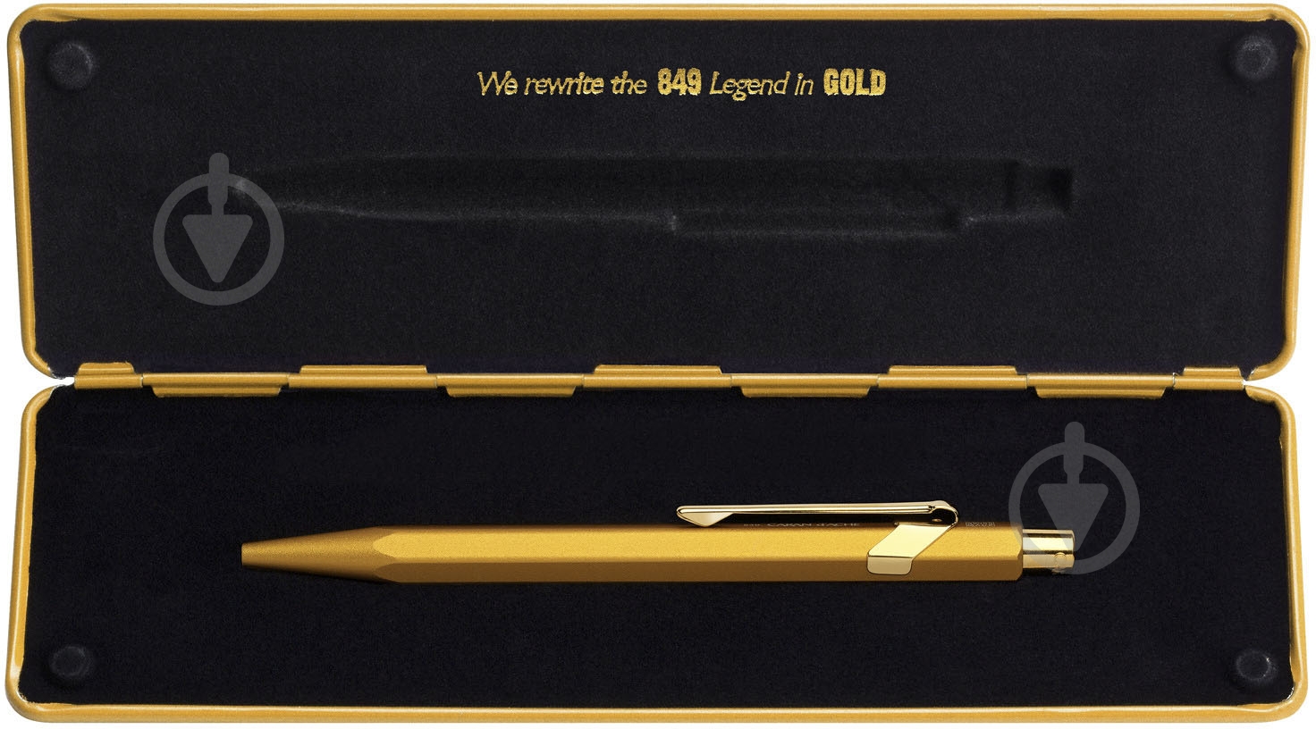Ручка Caran d'Ache 849 Goldbar золотистая / box - фото 2