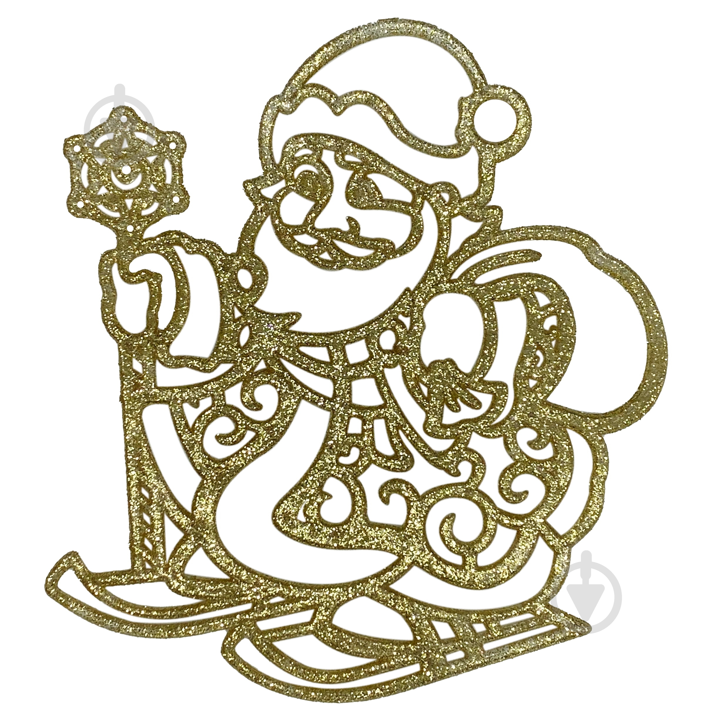 Підвіска MISLT Санта Santa003 3 см золото - фото 1