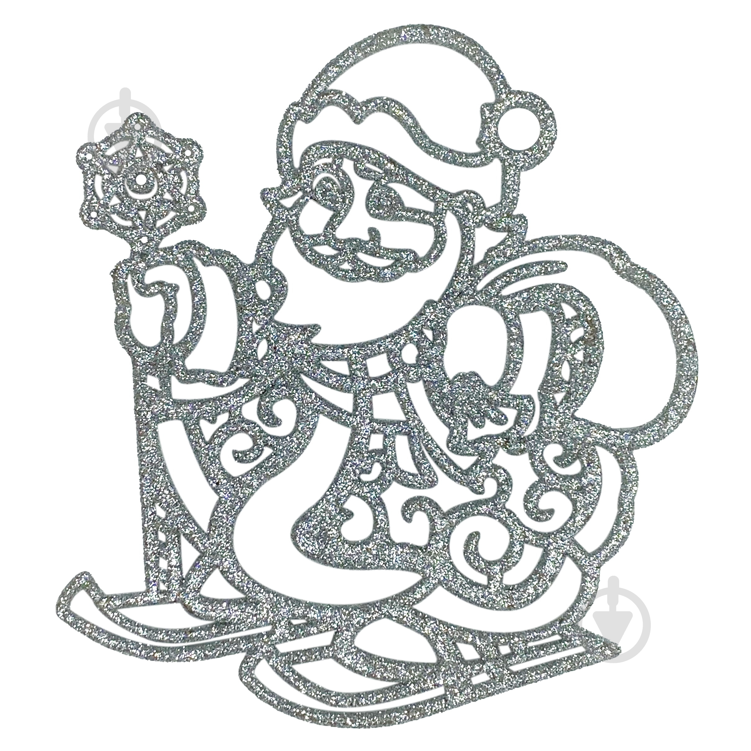 Підвіска MISLT Санта Santa004 3 см срібло - фото 1